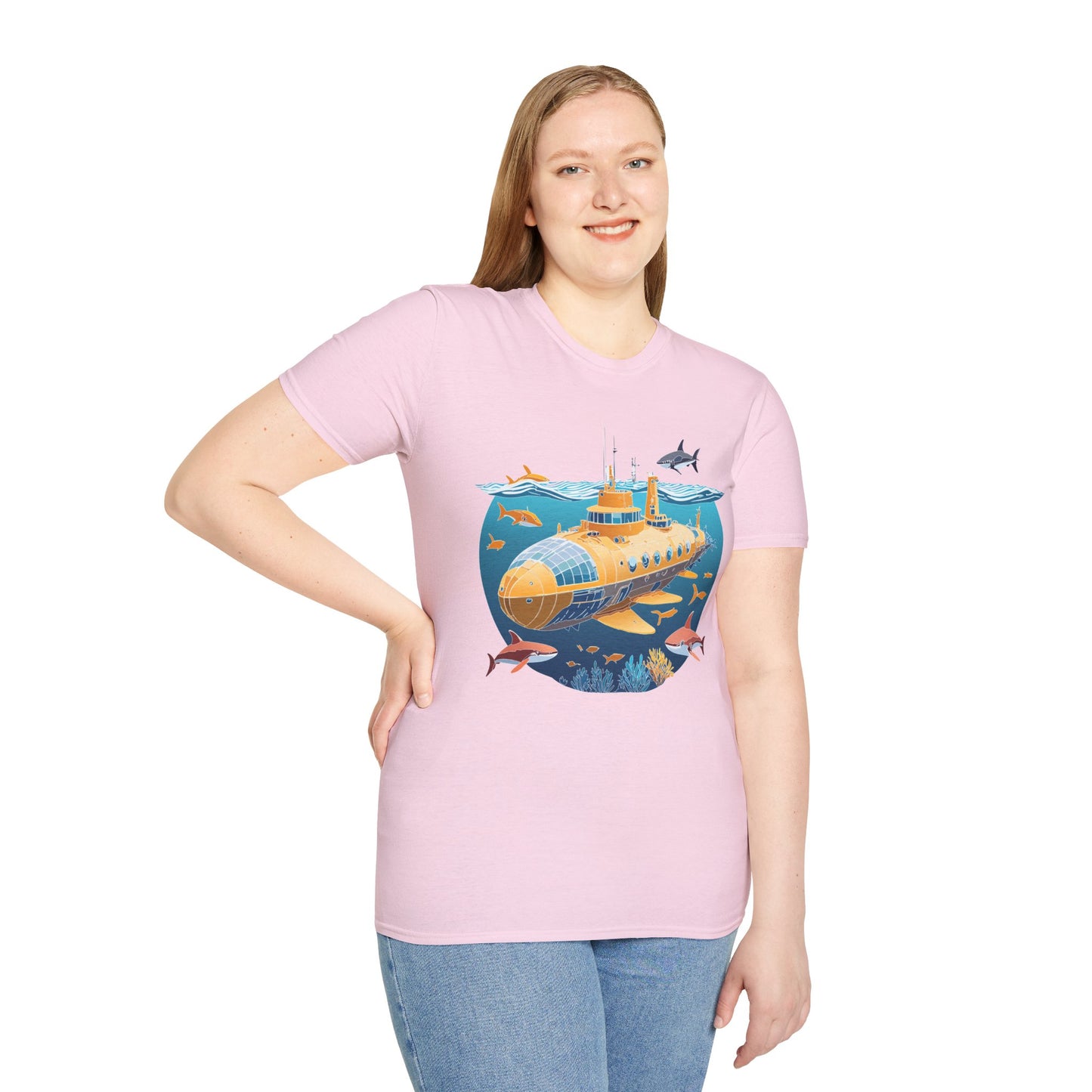 Ocean Tee Shirt, Ocean Shirt, Shirt with Ocean, U boat Tees, Shirt with U-Boat