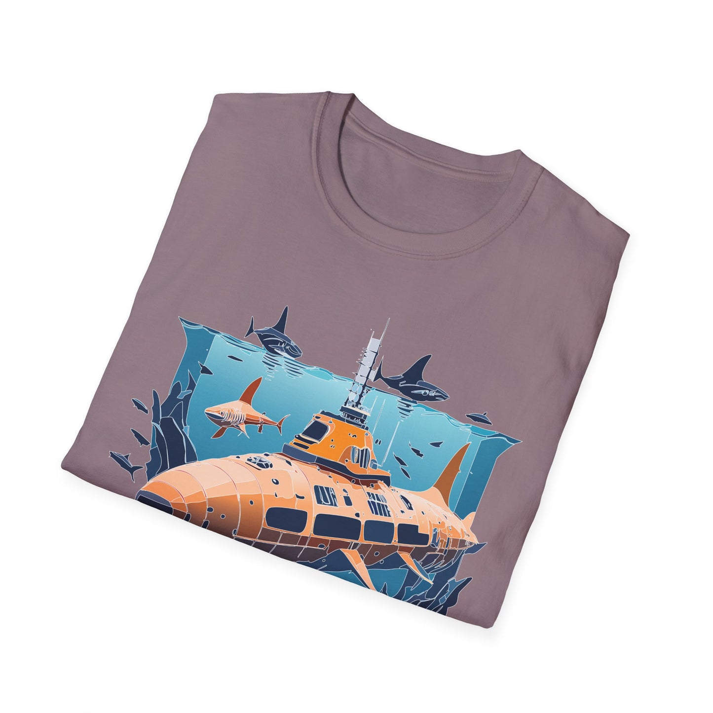 Ocean Tee Shirt, Ocean Shirt, Shirt with Ocean, U boat Tees, Shirt with U-Boat