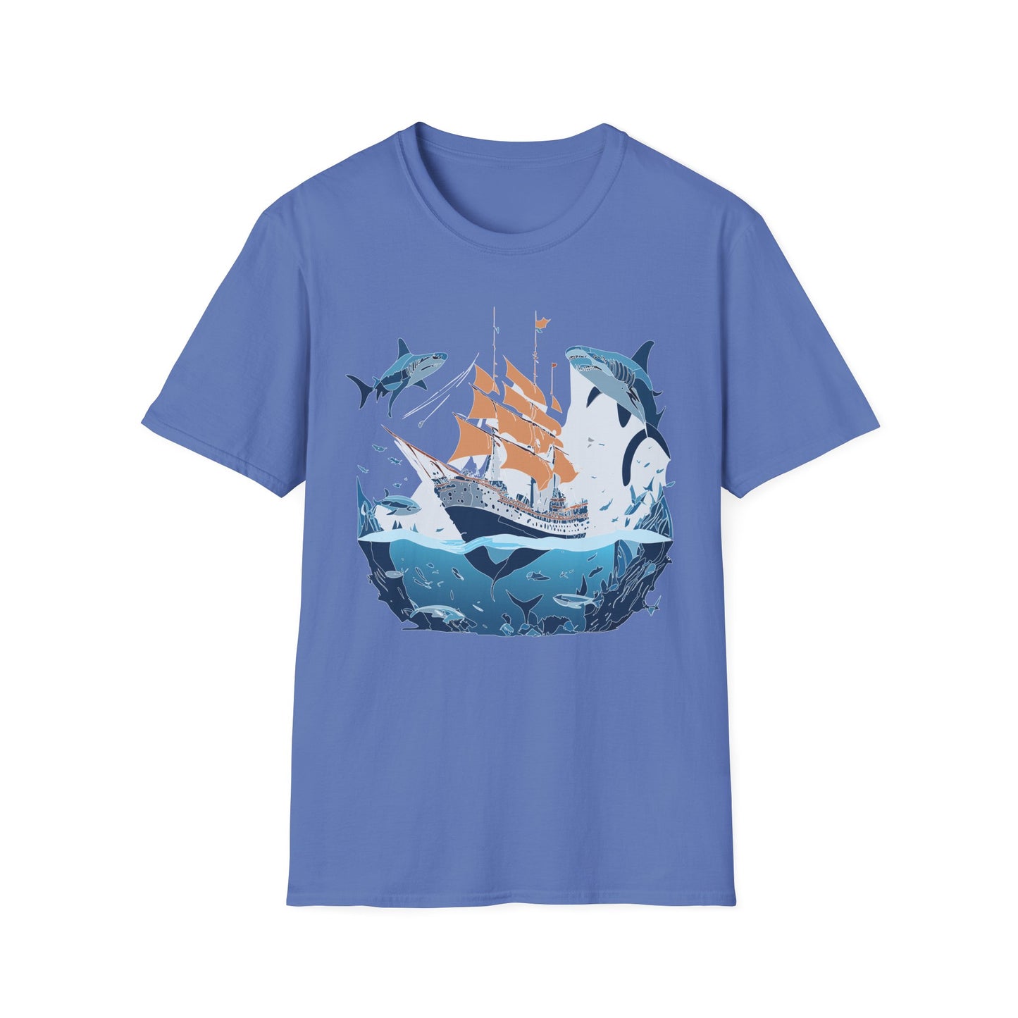 Ocean Tee Shirt, Ocean Shirt, Shirt with Ocean, U boat Tees, Shirt with U-Boat