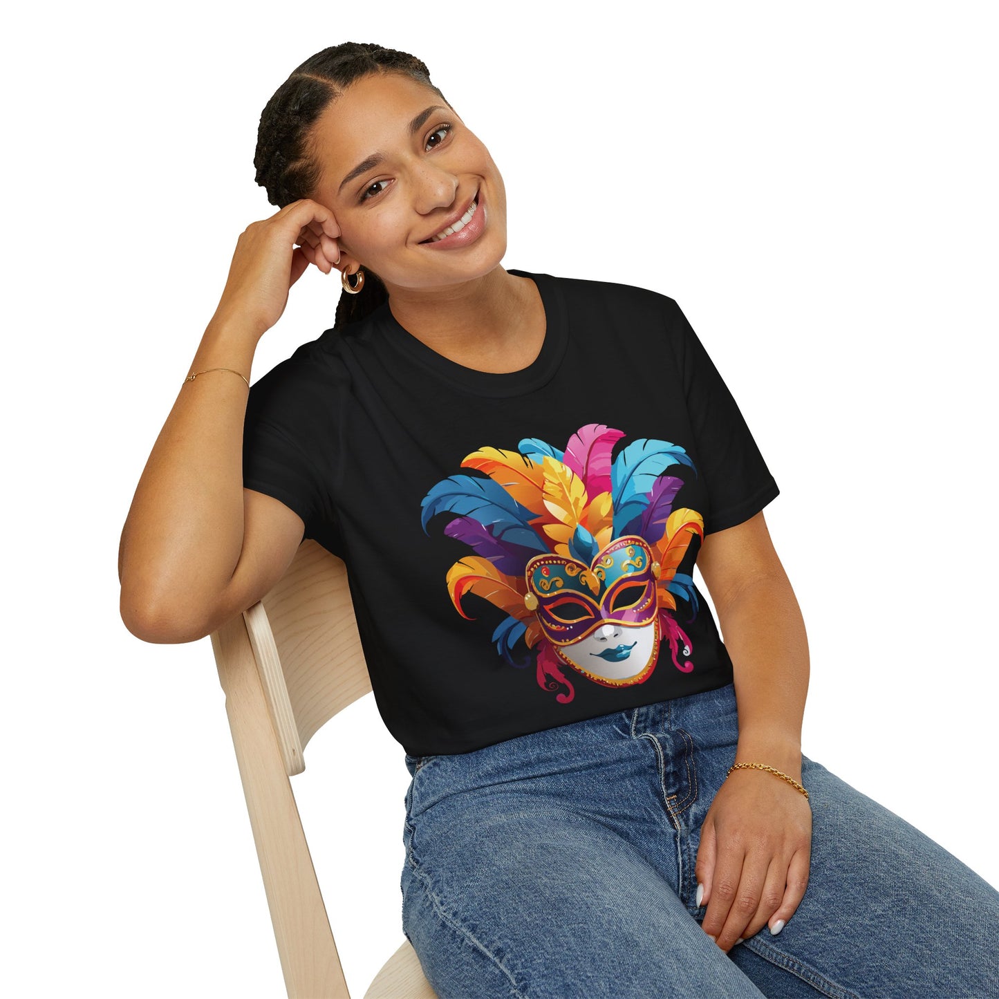 Mask Tee Shirt, Mask Shirt, Shirt with Mask, Masquerade Tees