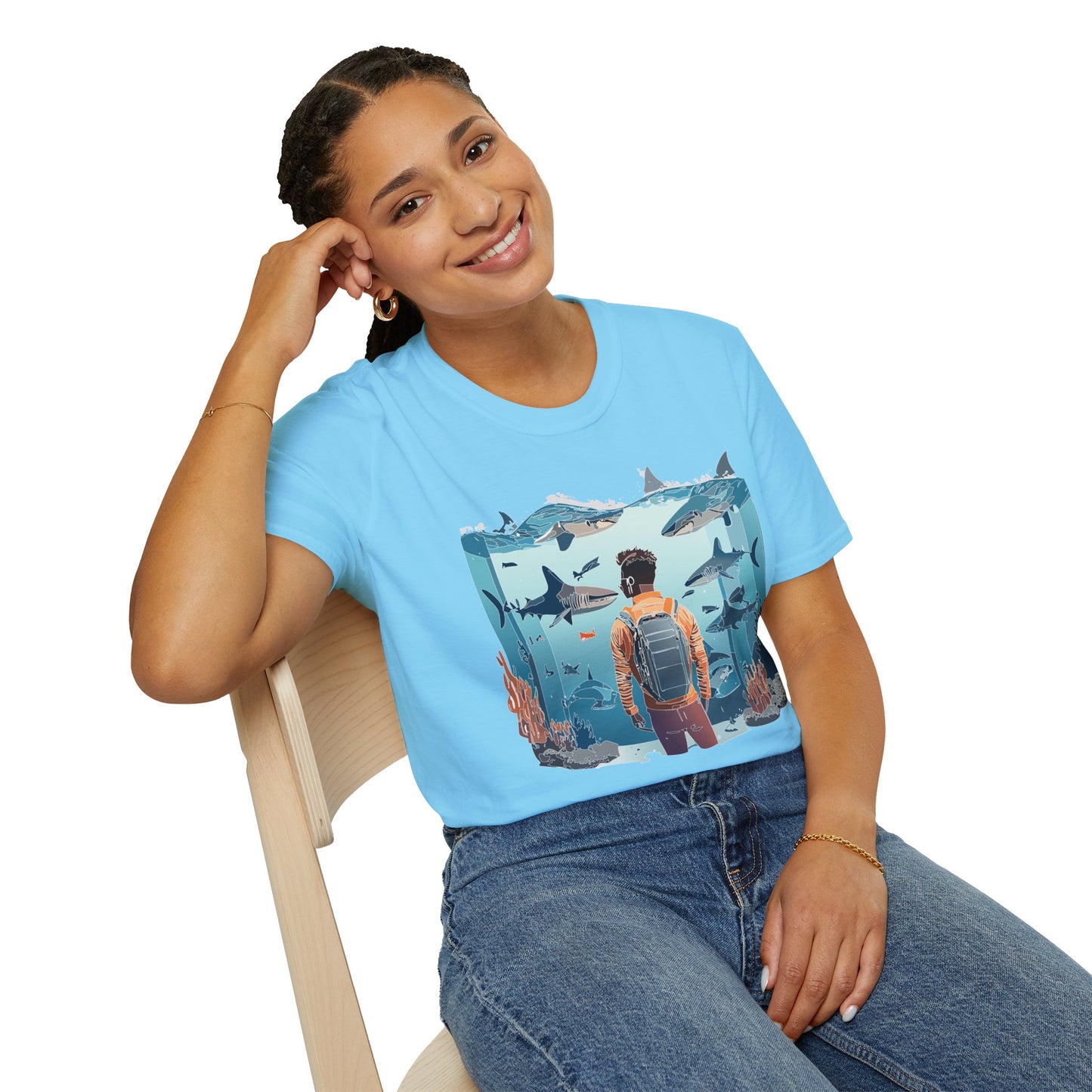Ocean Tee Shirt, Ocean Shirt, Shirt with Ocean, U boat Tees, Shirt with U-Boat