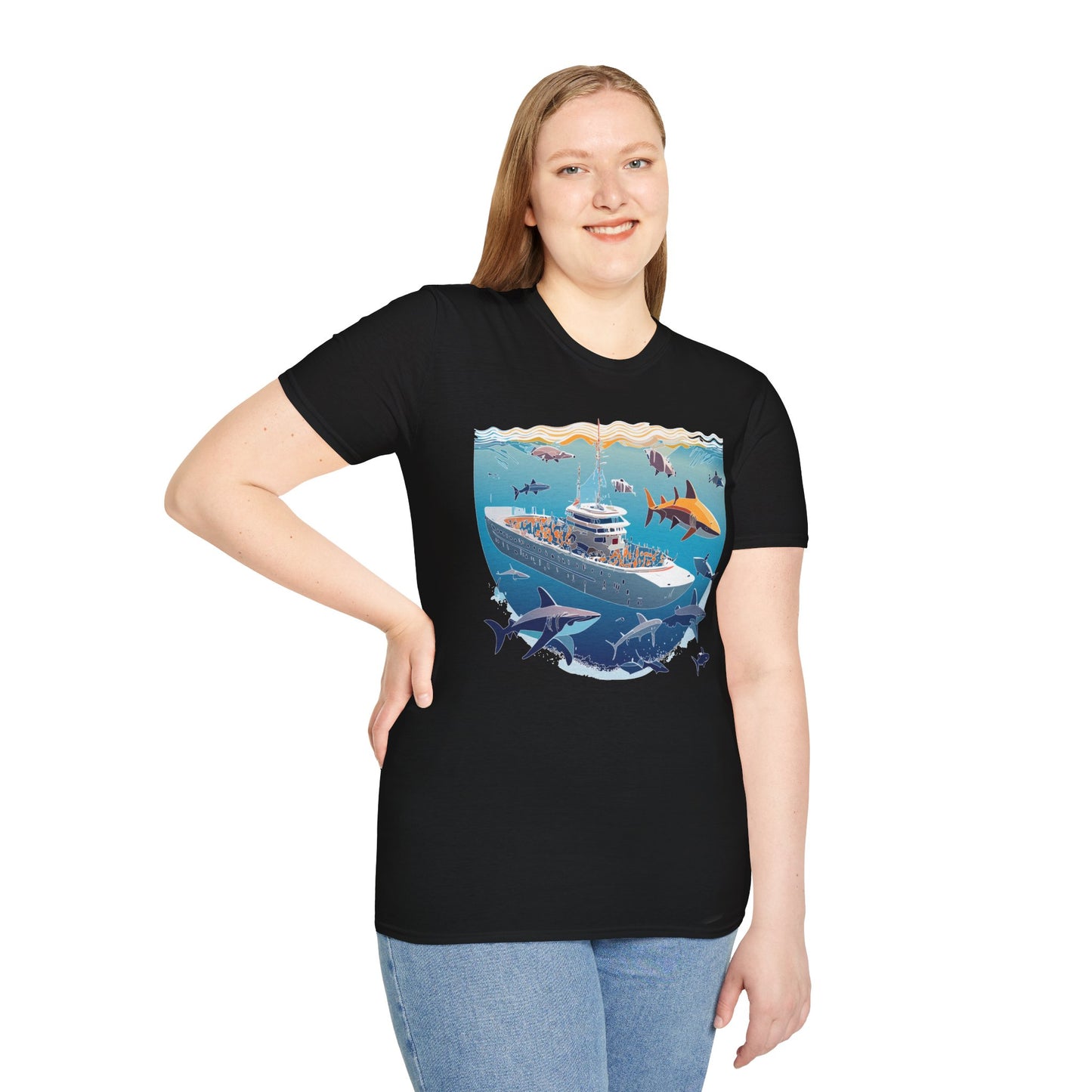 Ocean Tee Shirt, Ocean Shirt, Shirt with Ocean, U boat Tees, Shirt with U-Boat