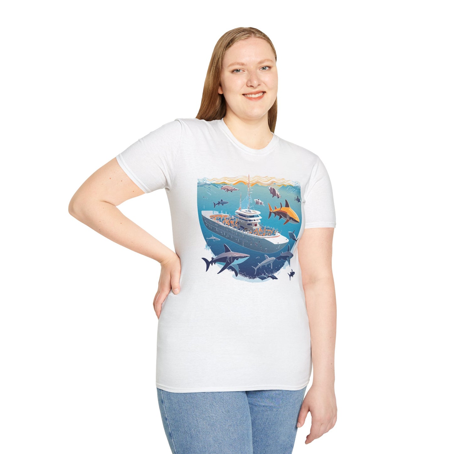 Ocean Tee Shirt, Ocean Shirt, Shirt with Ocean, U boat Tees, Shirt with U-Boat
