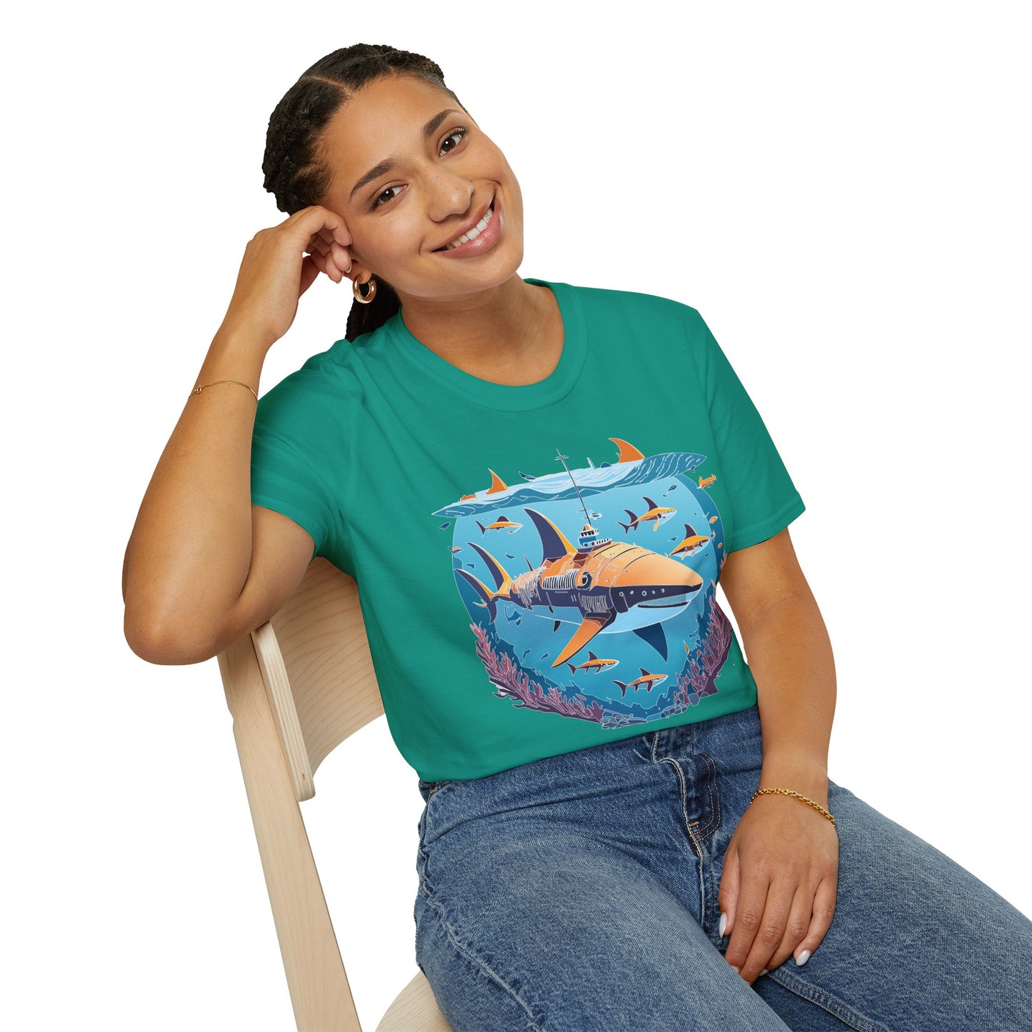 Ocean Tee Shirt, Ocean Shirt, Shirt with Ocean, U boat Tees, Shirt with U-Boat
