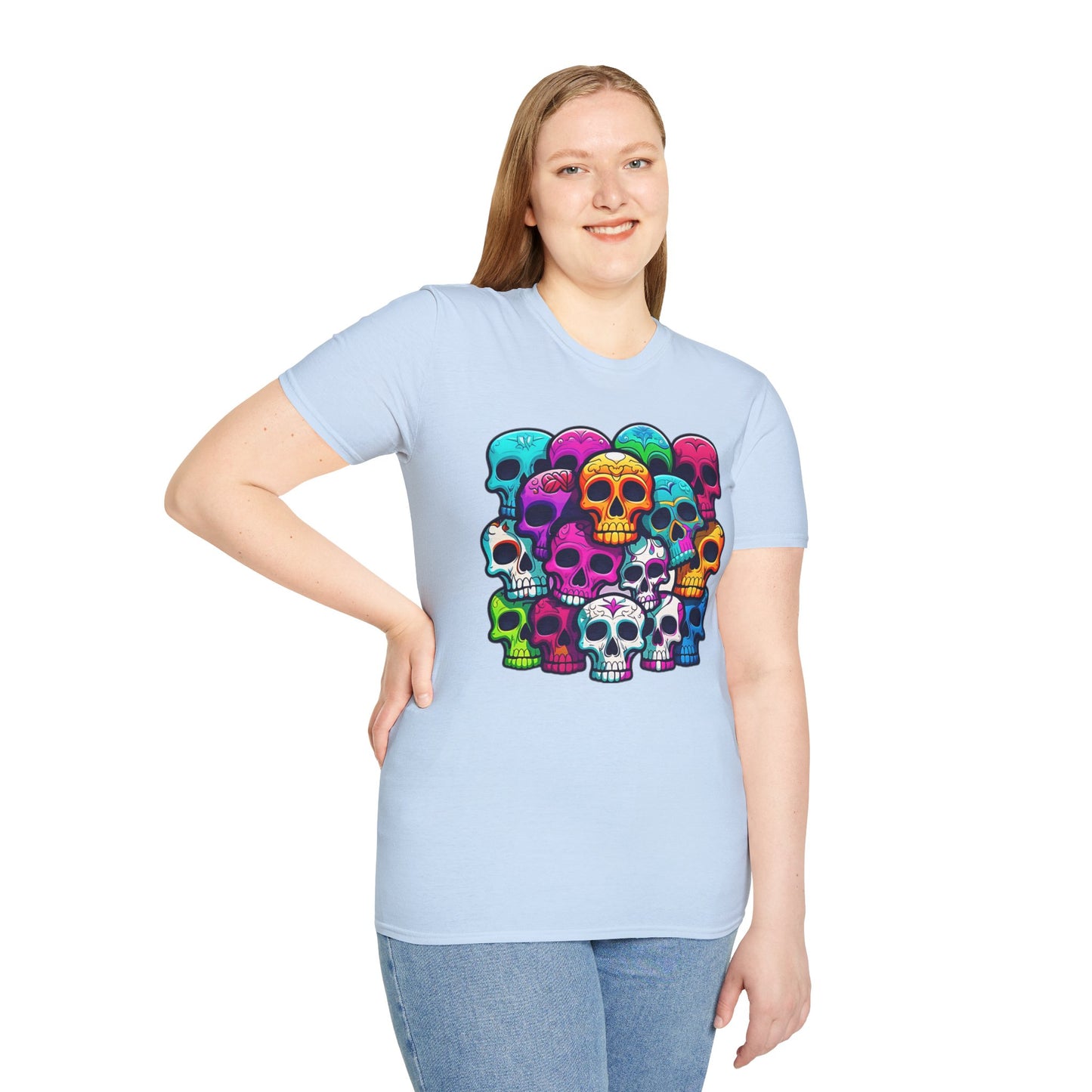 Skull Tee Shirt, Skeleton Shirt, Shirt with Skull, Shirt with Skeleton