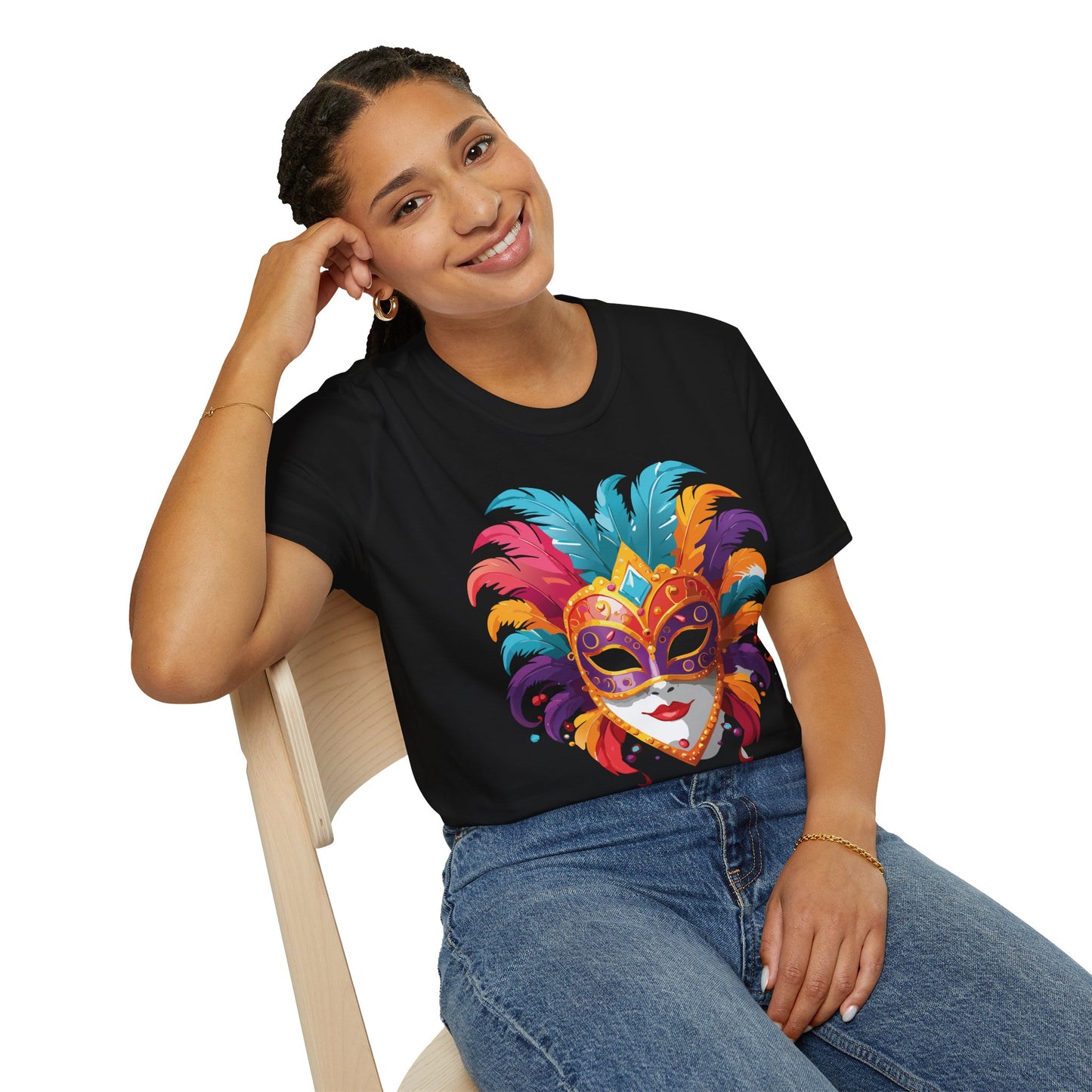 Mask Tee Shirt, Mask Shirt, Shirt with Mask, Masquerade Tees