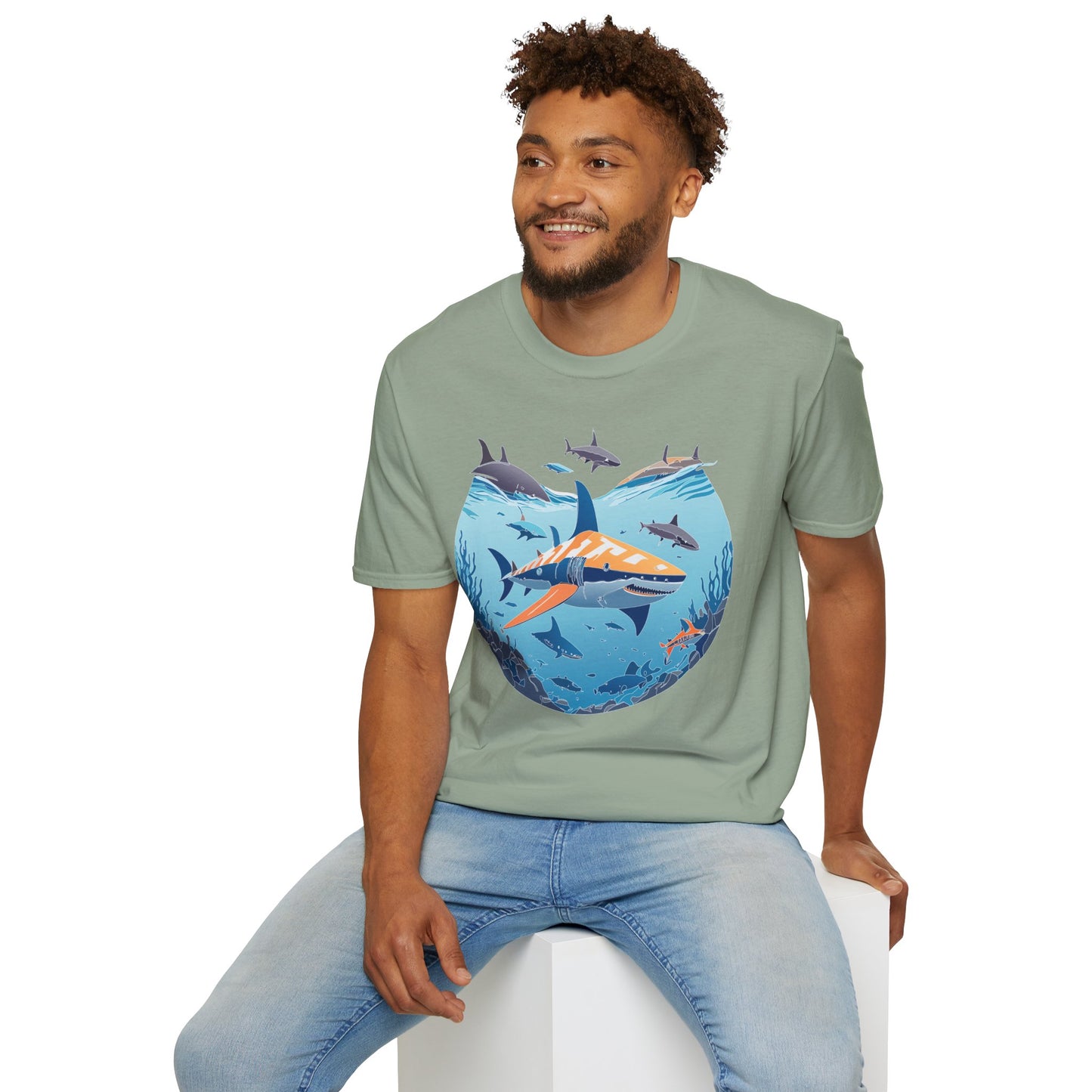 Ocean Tee Shirt, Ocean Shirt, Shirt with Ocean, U boat Tees, Shirt with U-Boat