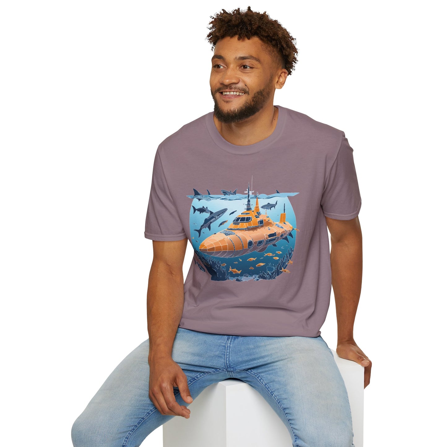 Ocean Tee Shirt, Ocean Shirt, Shirt with Ocean, U boat Tees, Shirt with U-Boat
