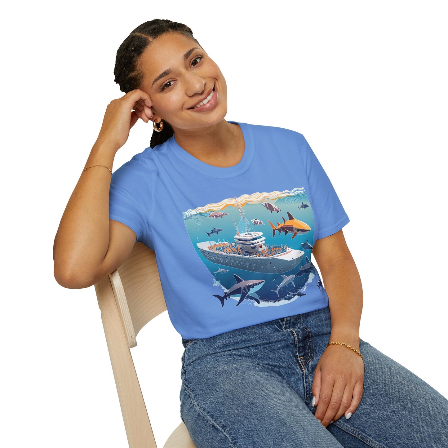 Ocean Tee Shirt, Ocean Shirt, Shirt with Ocean, U boat Tees, Shirt with U-Boat