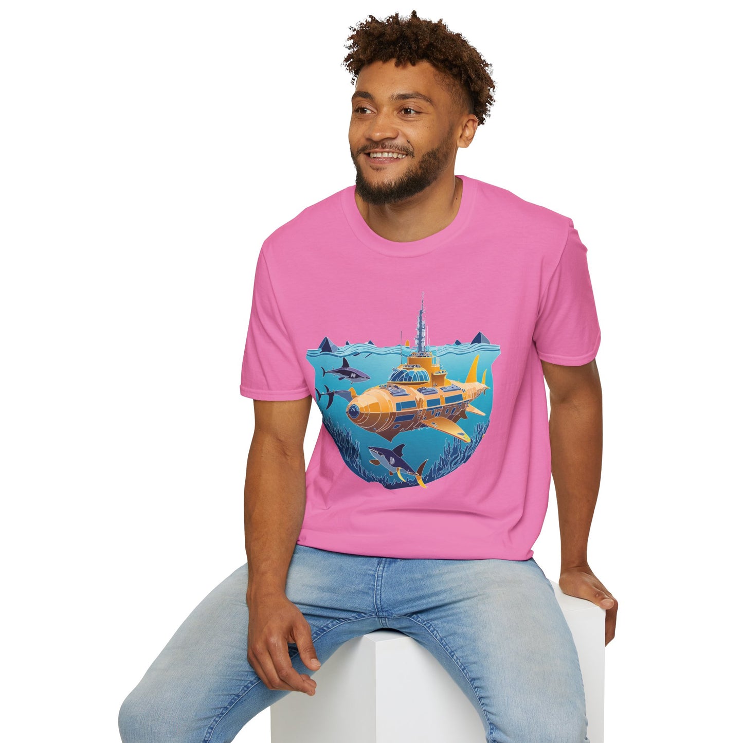 Ocean Tee Shirt, Ocean Shirt, Shirt with Ocean, U boat Tees, Shirt with U-Boat
