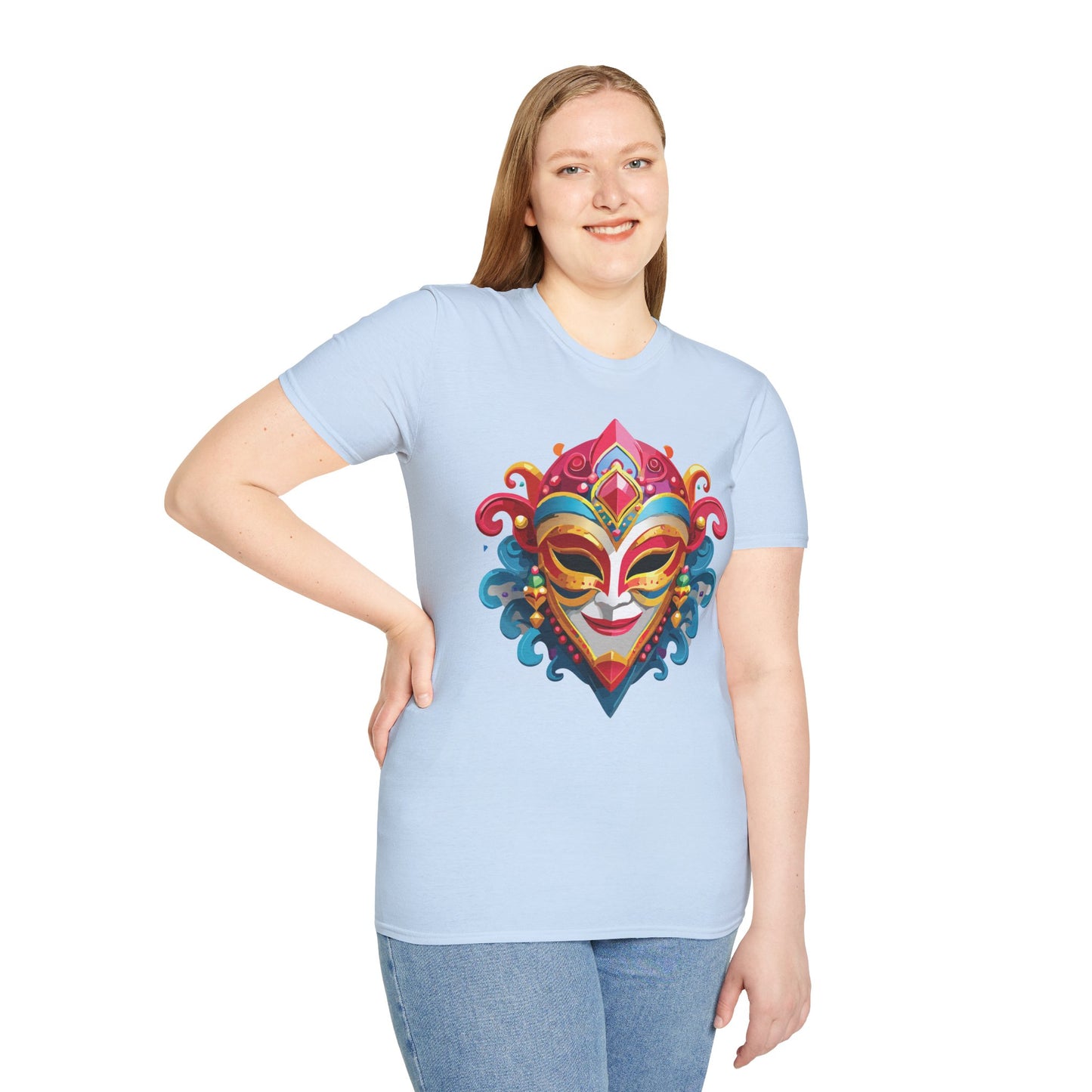 Mask Tee Shirt, Mask Shirt, Shirt with Mask, Masquerade Tees