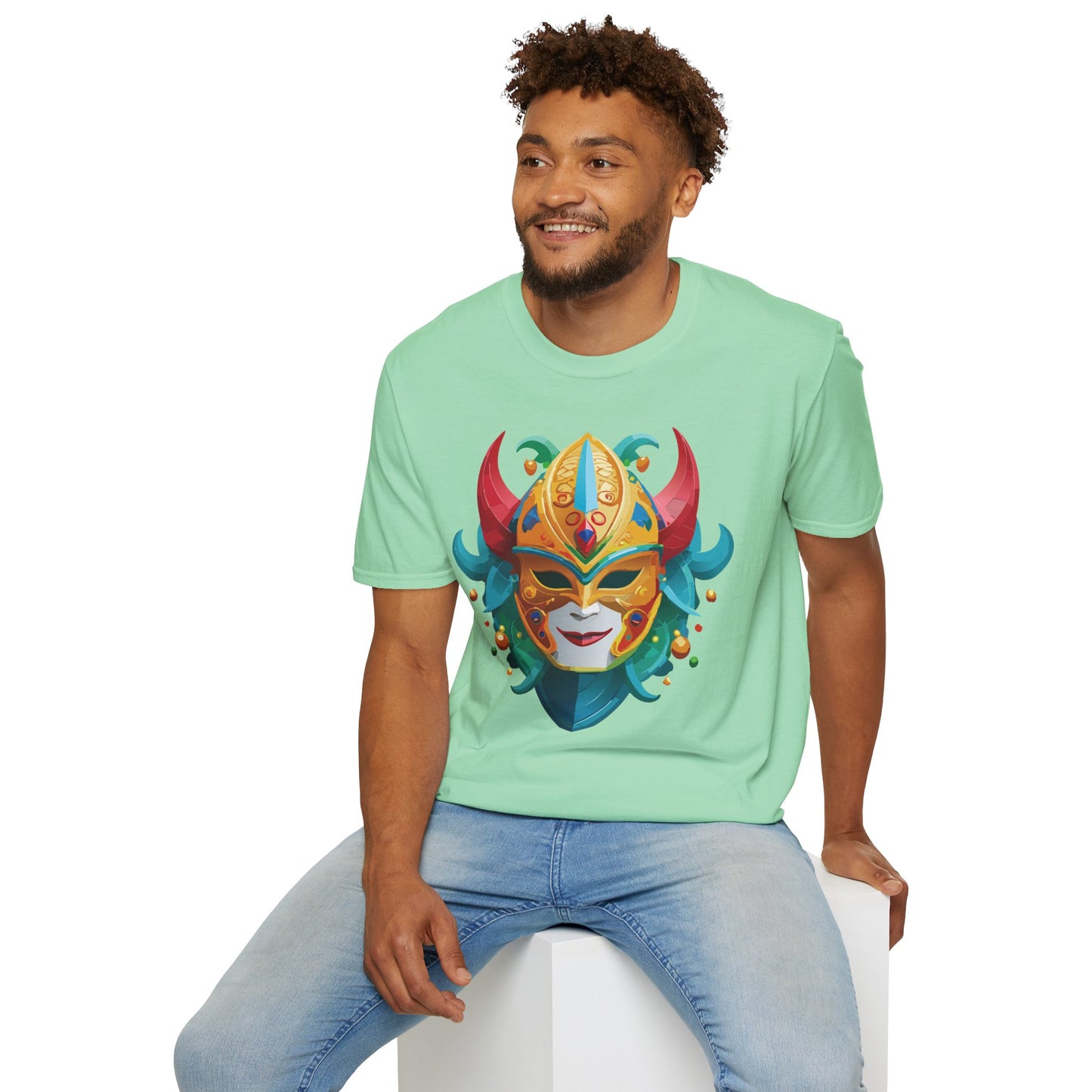Mask Tee Shirt, Mask Shirt, Shirt with Mask, Masquerade Tees