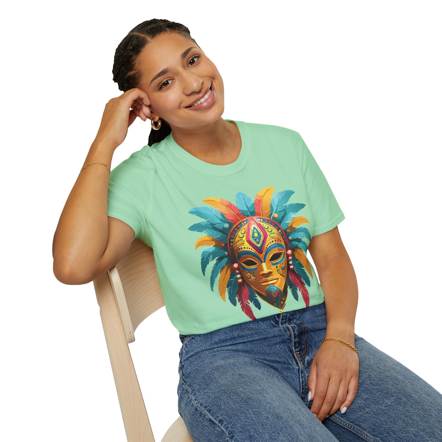 Mask Tee Shirt, Mask Shirt, Shirt with Mask, Masquerade Tees