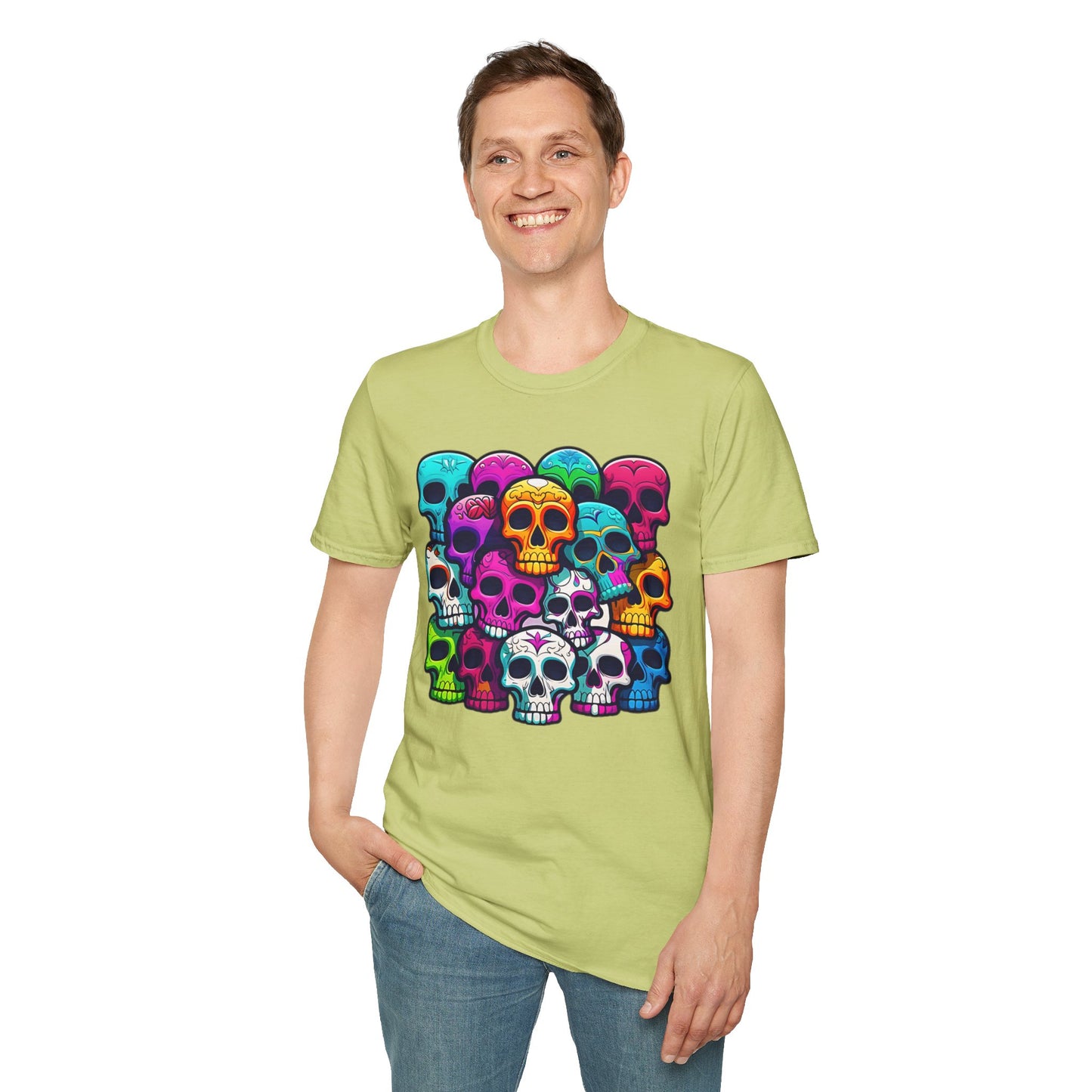 Skull Tee Shirt, Skeleton Shirt, Shirt with Skull, Shirt with Skeleton