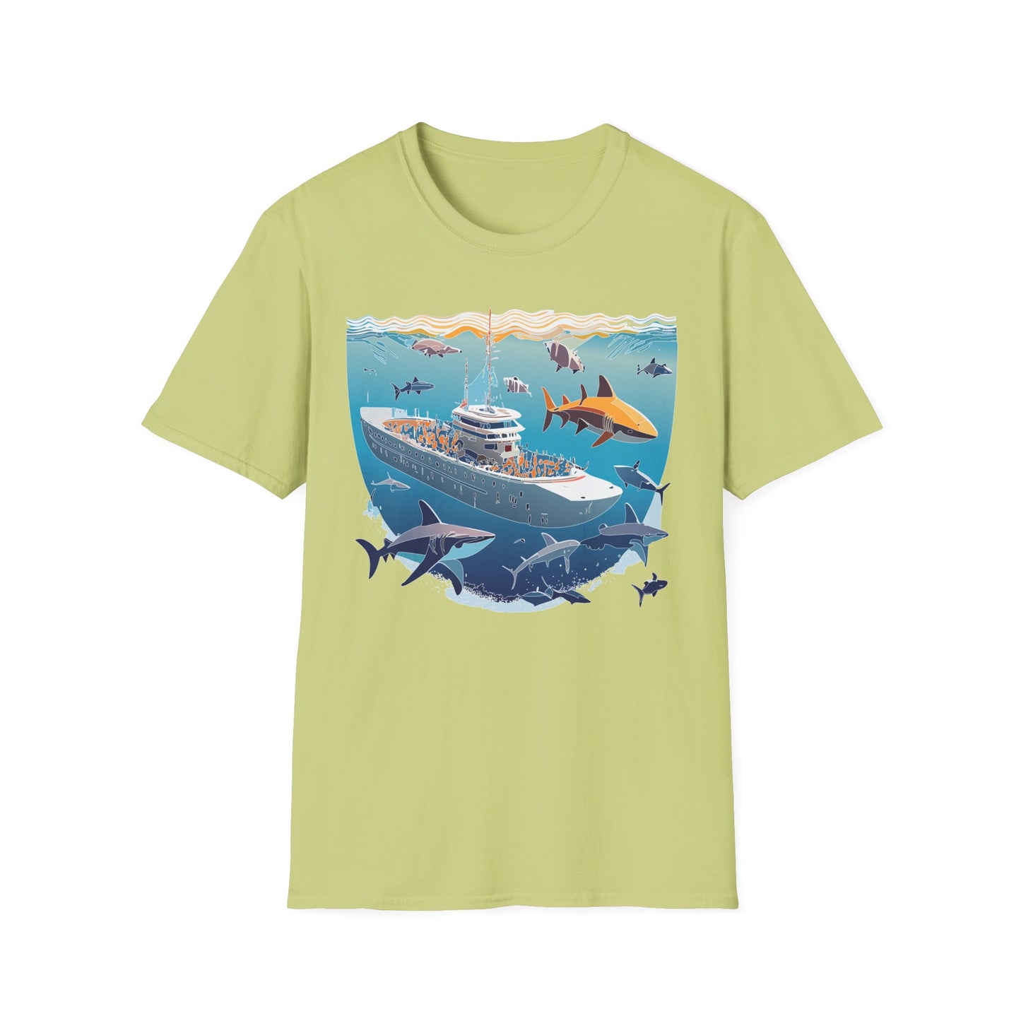Ocean Tee Shirt, Ocean Shirt, Shirt with Ocean, U boat Tees, Shirt with U-Boat