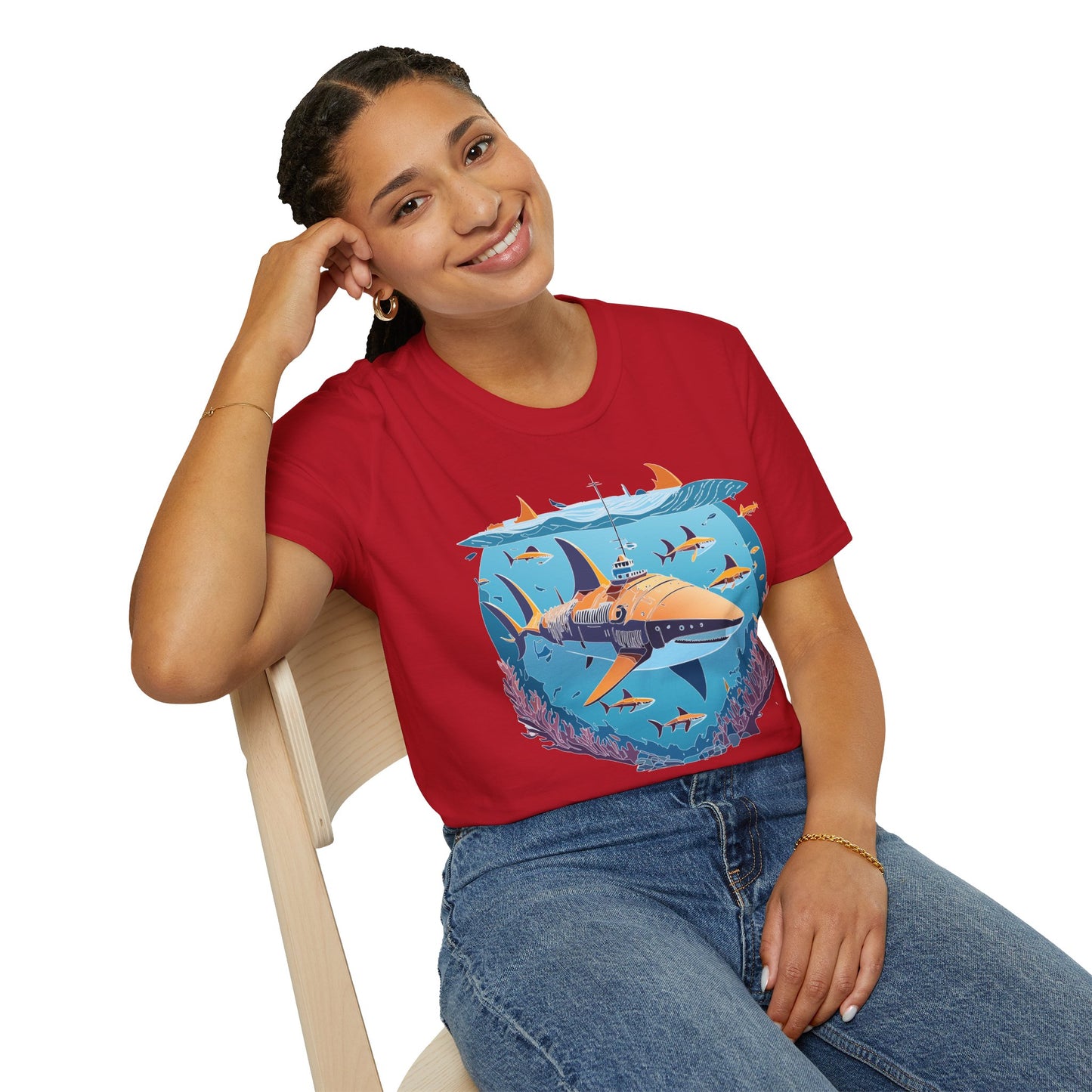 Ocean Tee Shirt, Ocean Shirt, Shirt with Ocean, U boat Tees, Shirt with U-Boat