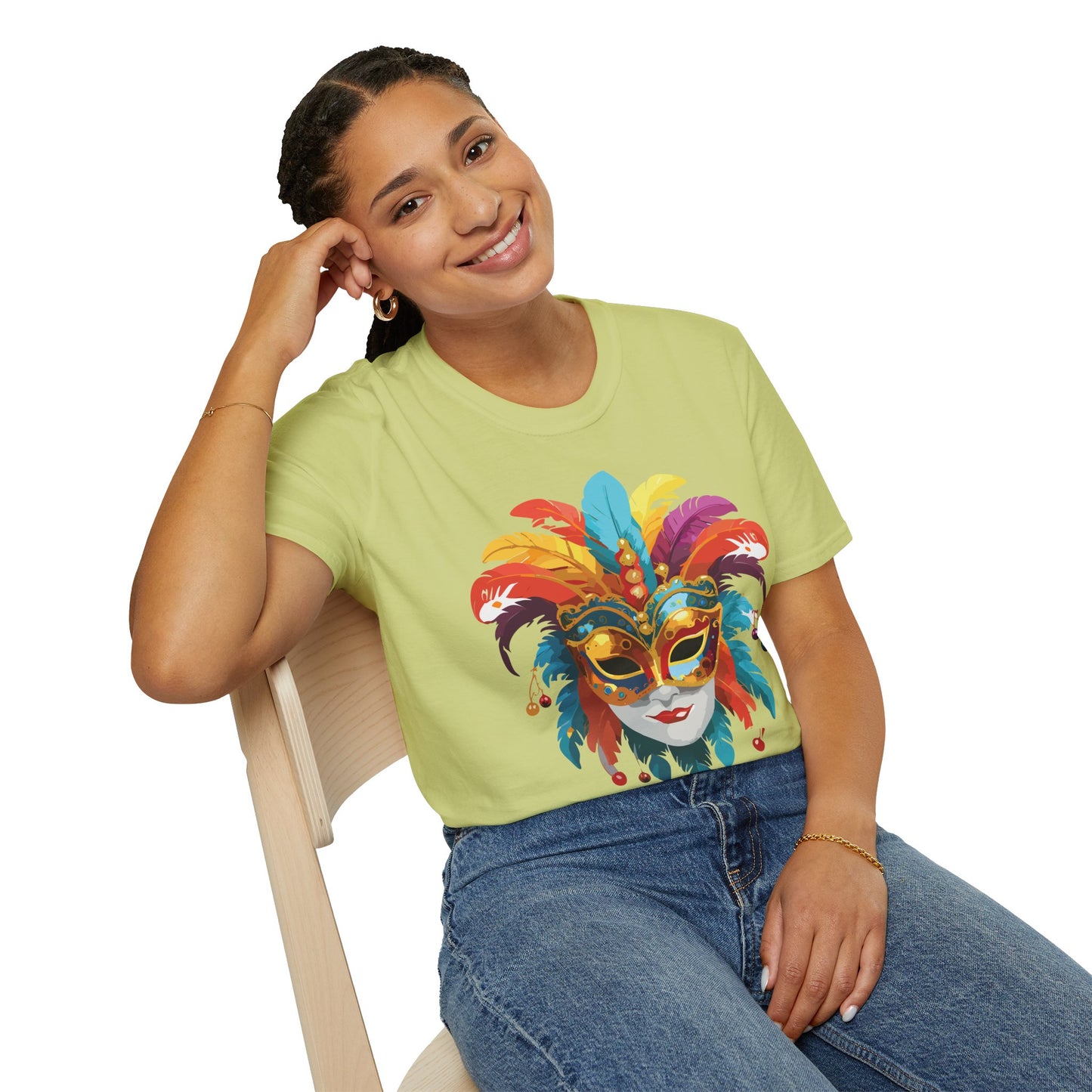 Mask Tee Shirt, Mask Shirt, Shirt with Mask, Masquerade Tees