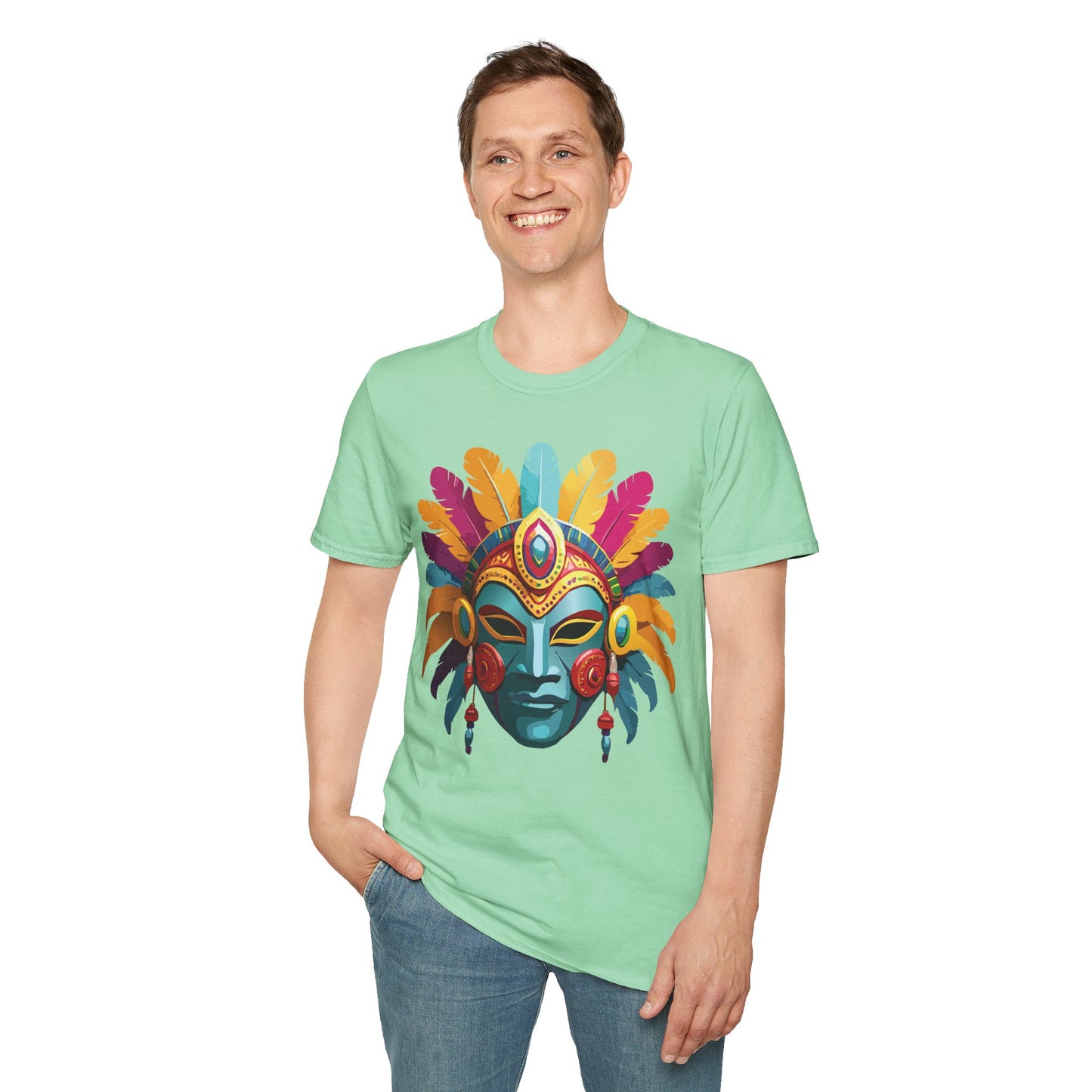 Mask Tee Shirt, Mask Shirt, Shirt with Mask, Masquerade Tees