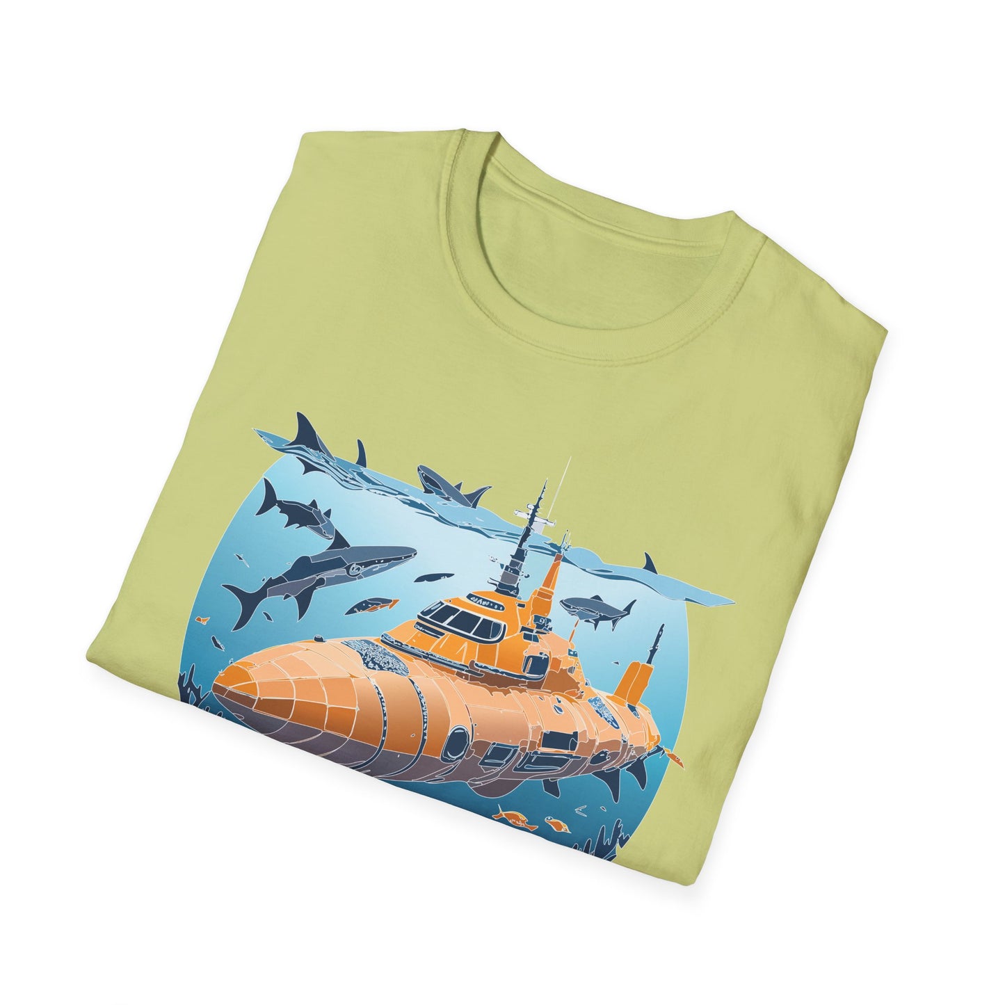 Ocean Tee Shirt, Ocean Shirt, Shirt with Ocean, U boat Tees, Shirt with U-Boat