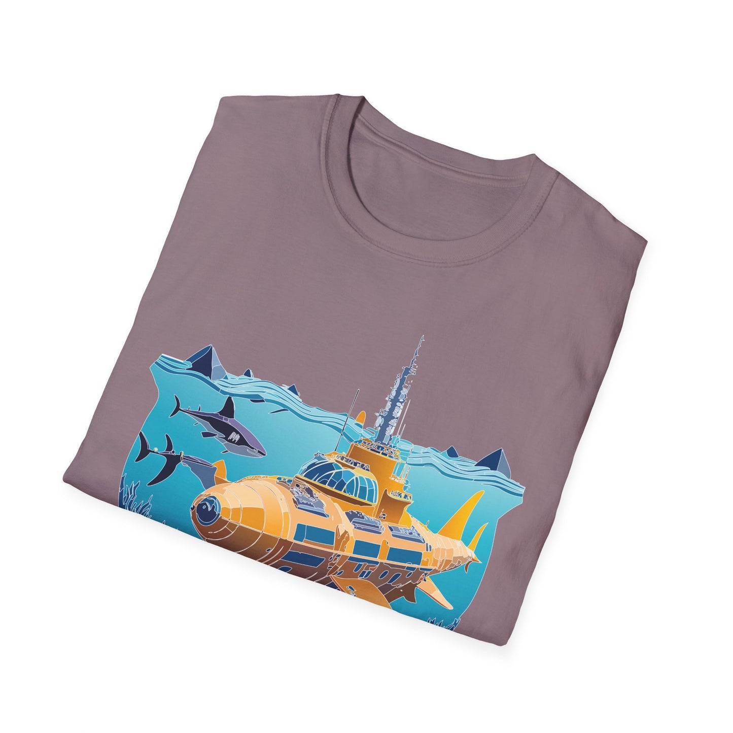 Ocean Tee Shirt, Ocean Shirt, Shirt with Ocean, U boat Tees, Shirt with U-Boat