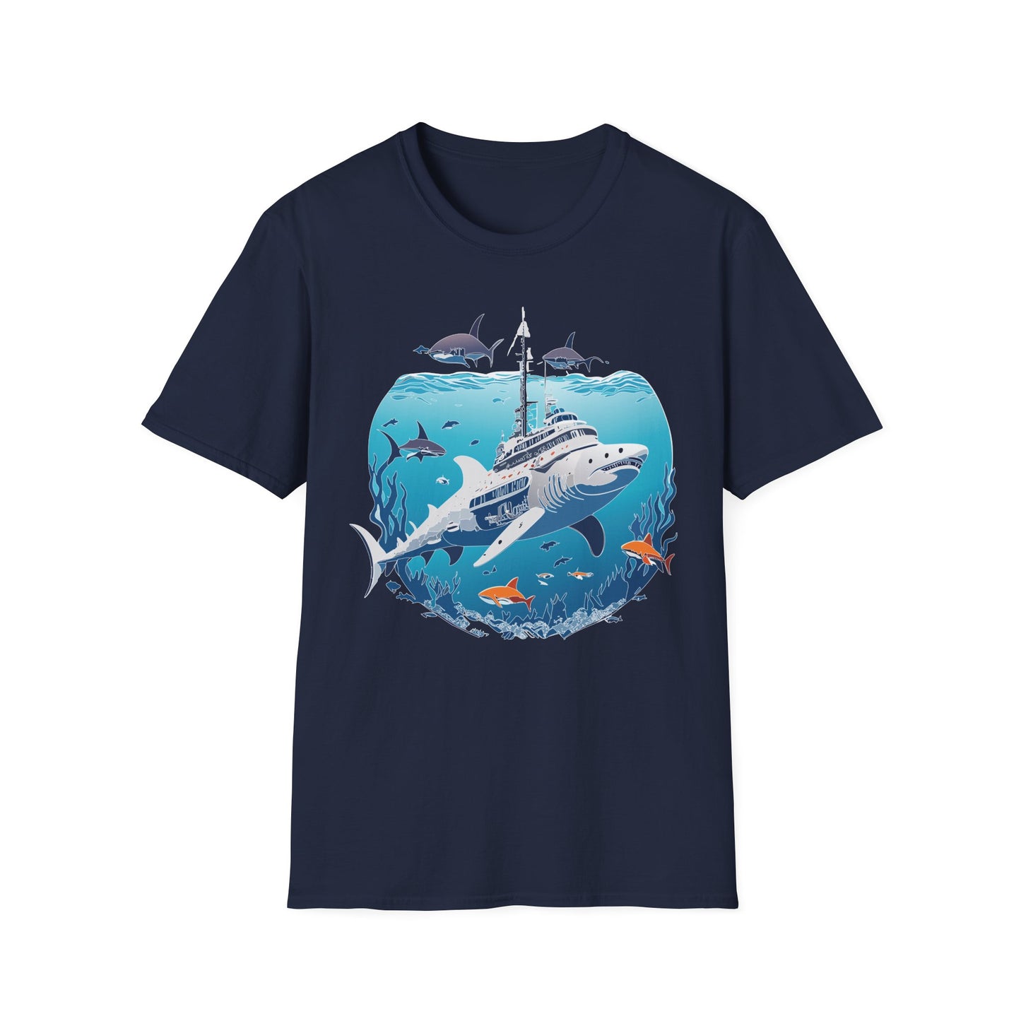 Ocean Tee Shirt, Ocean Shirt, Shirt with Ocean, U boat Tees, Shirt with U-Boat