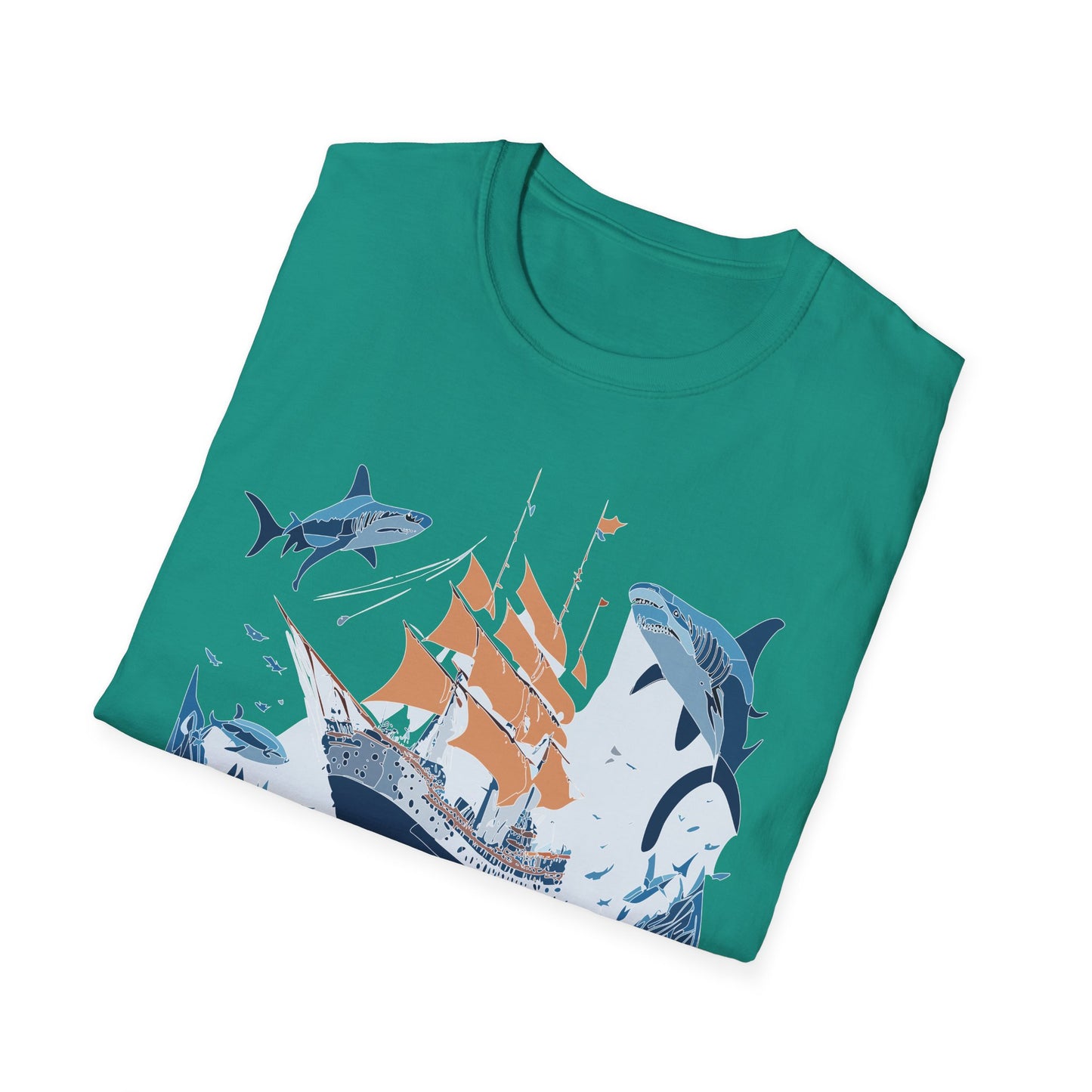 Ocean Tee Shirt, Ocean Shirt, Shirt with Ocean, U boat Tees, Shirt with U-Boat
