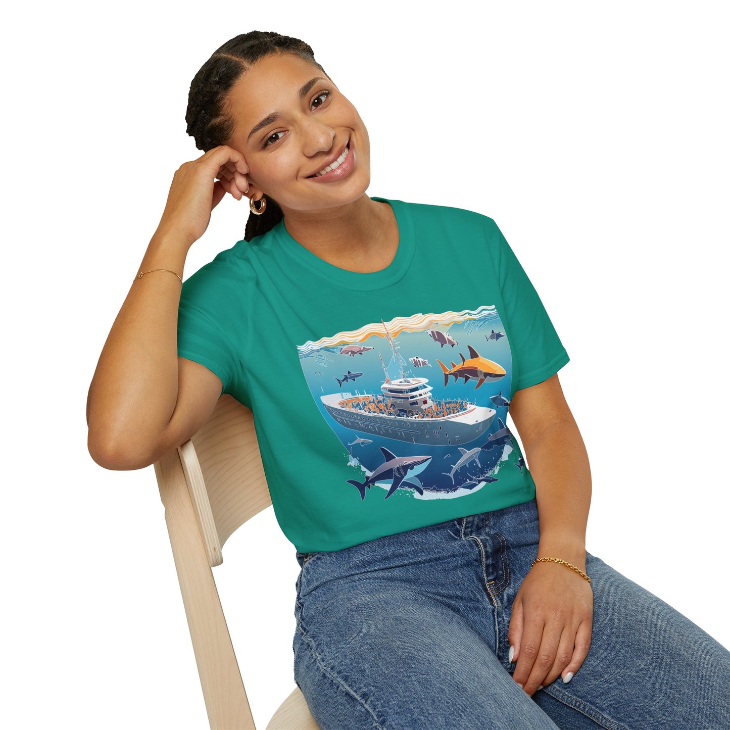 Ocean Tee Shirt, Ocean Shirt, Shirt with Ocean, U boat Tees, Shirt with U-Boat