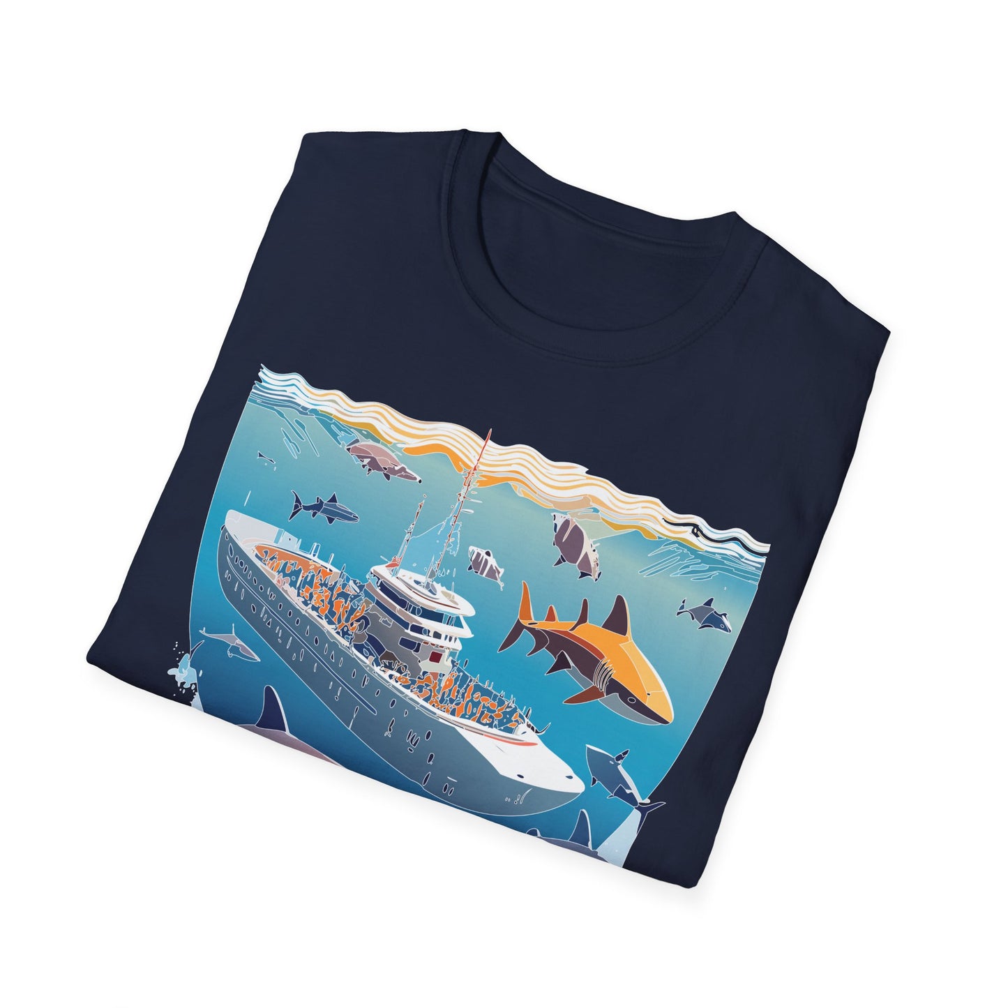 Ocean Tee Shirt, Ocean Shirt, Shirt with Ocean, U boat Tees, Shirt with U-Boat