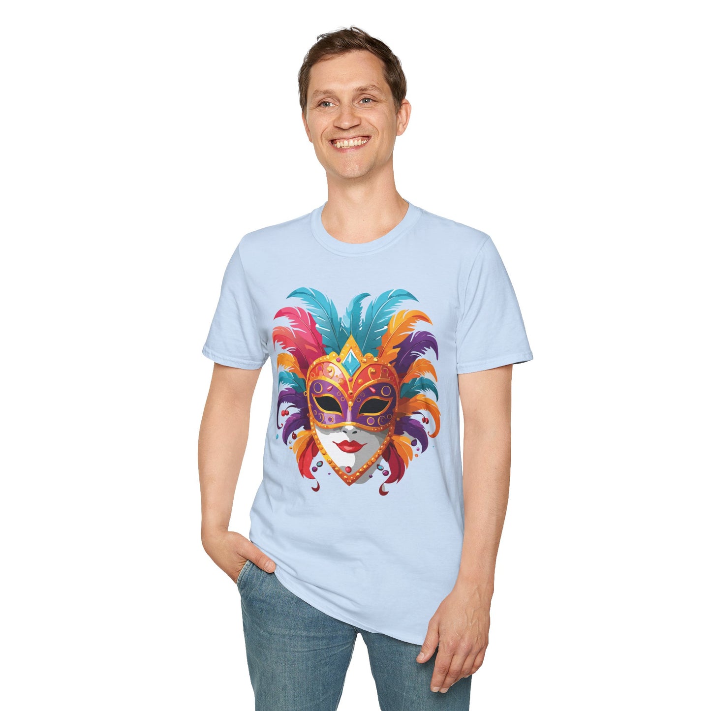Mask Tee Shirt, Mask Shirt, Shirt with Mask, Masquerade Tees
