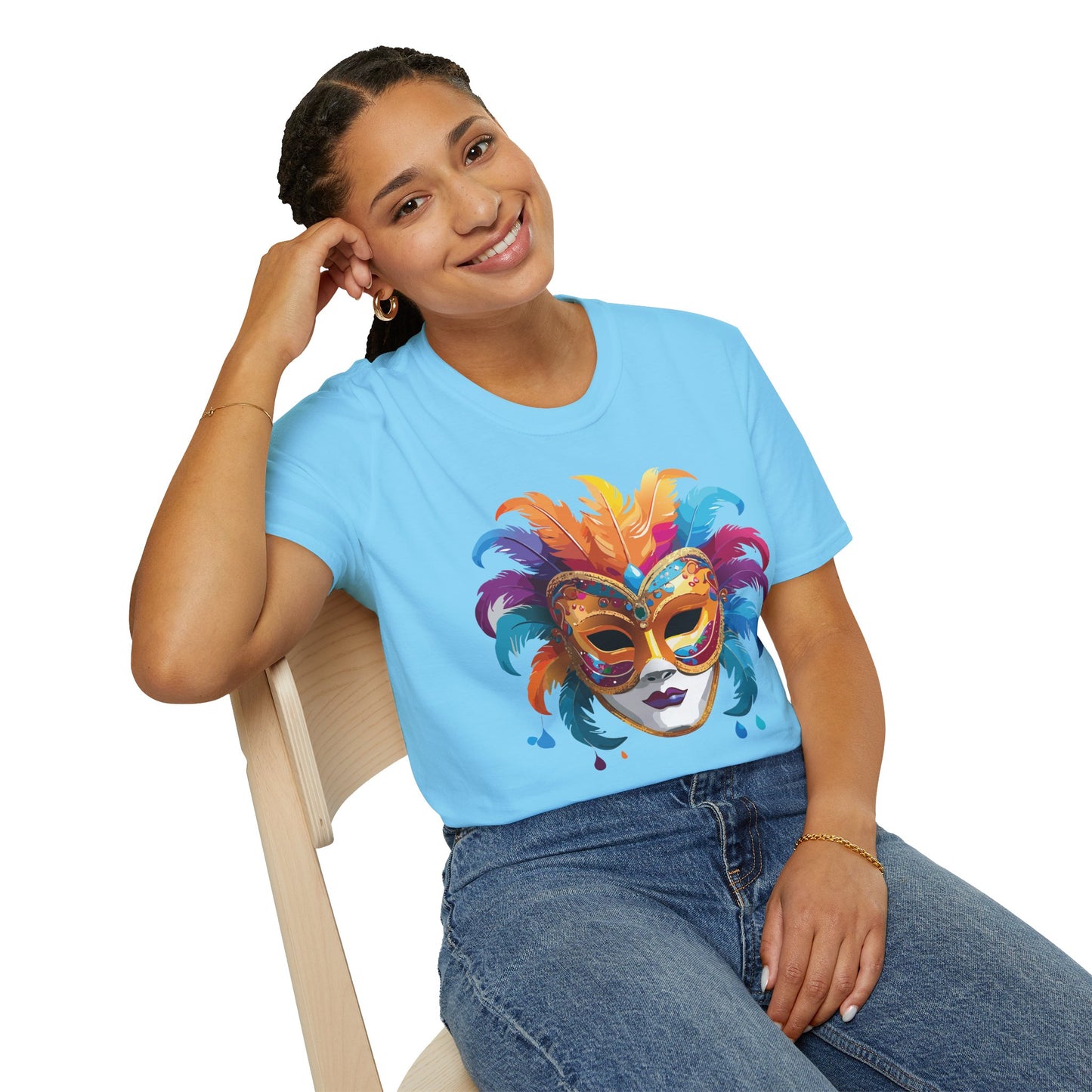 Mask Tee Shirt, Mask Shirt, Shirt with Mask, Masquerade Tees
