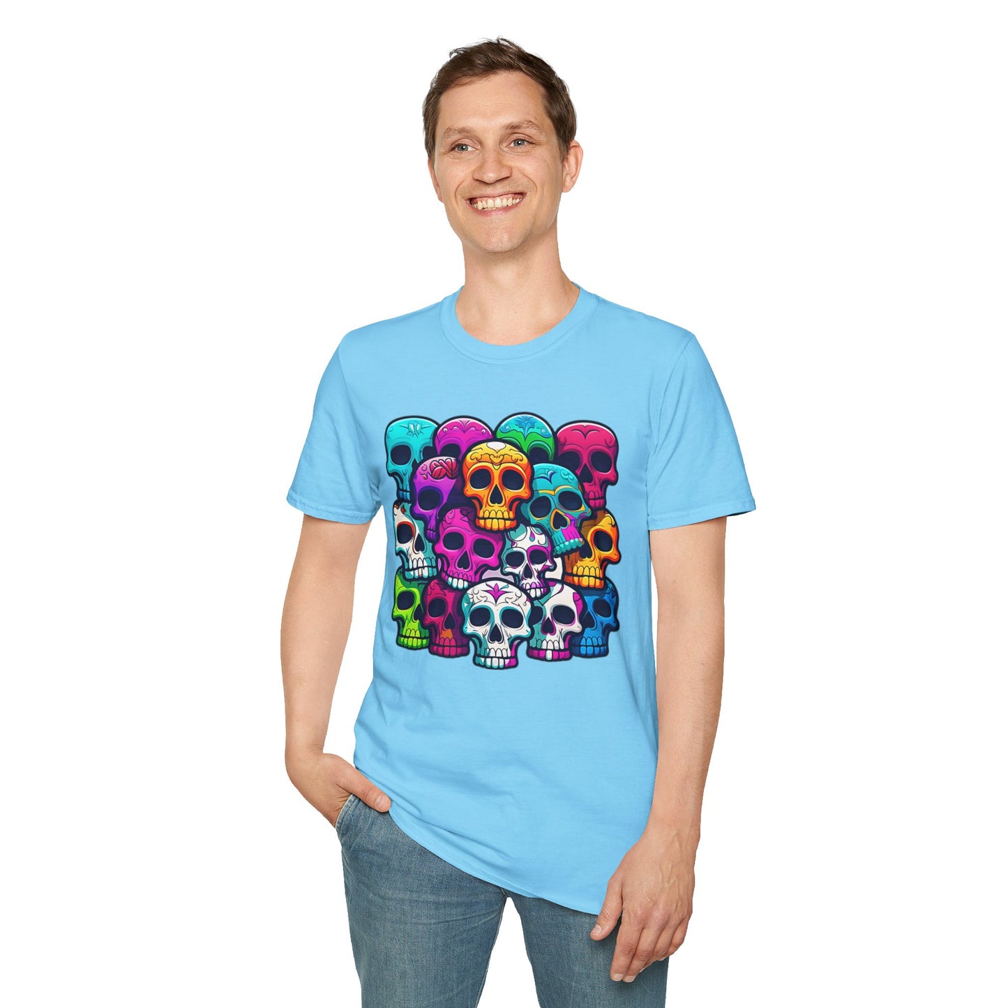Skull Tee Shirt, Skeleton Shirt, Shirt with Skull, Shirt with Skeleton