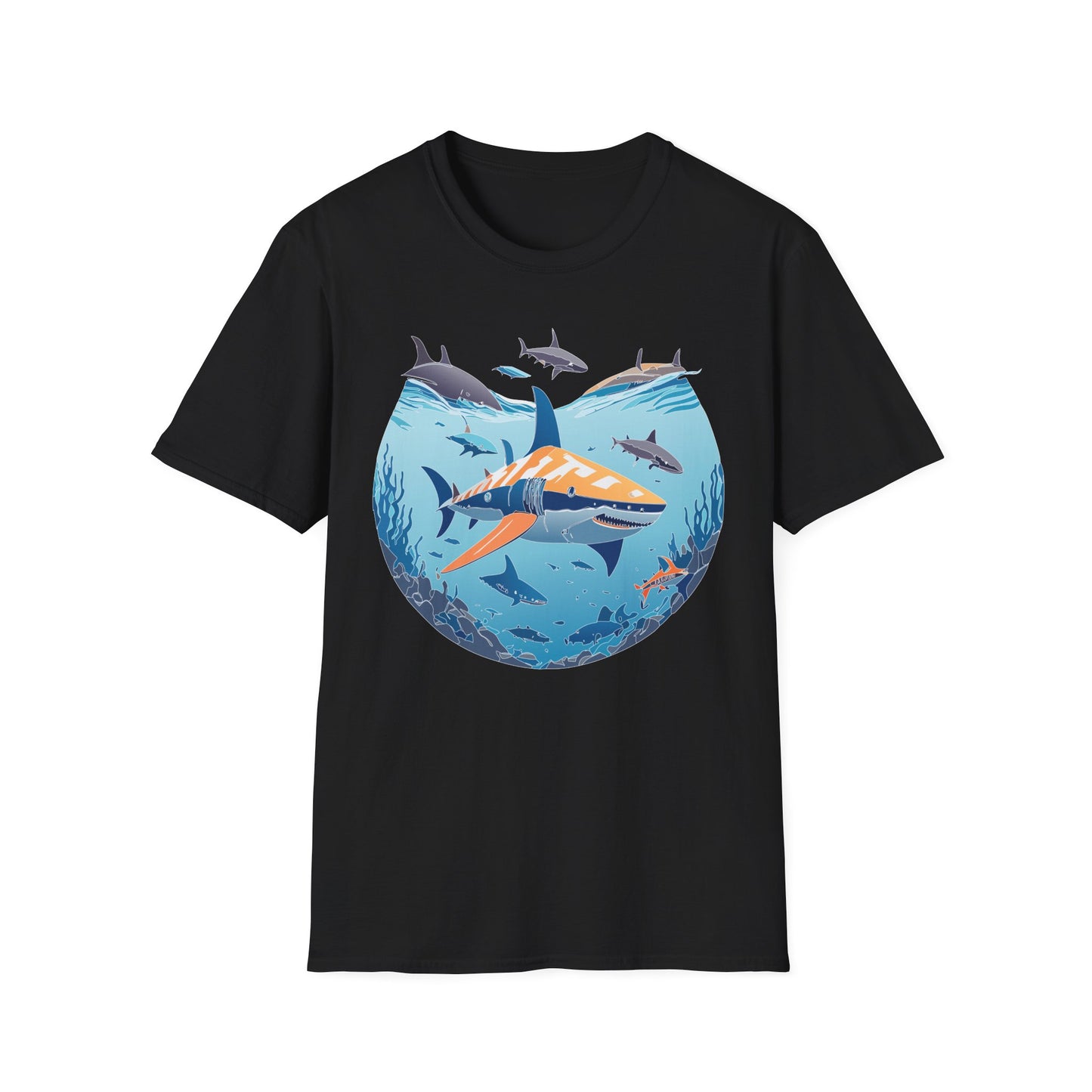 Ocean Tee Shirt, Ocean Shirt, Shirt with Ocean, U boat Tees, Shirt with U-Boat