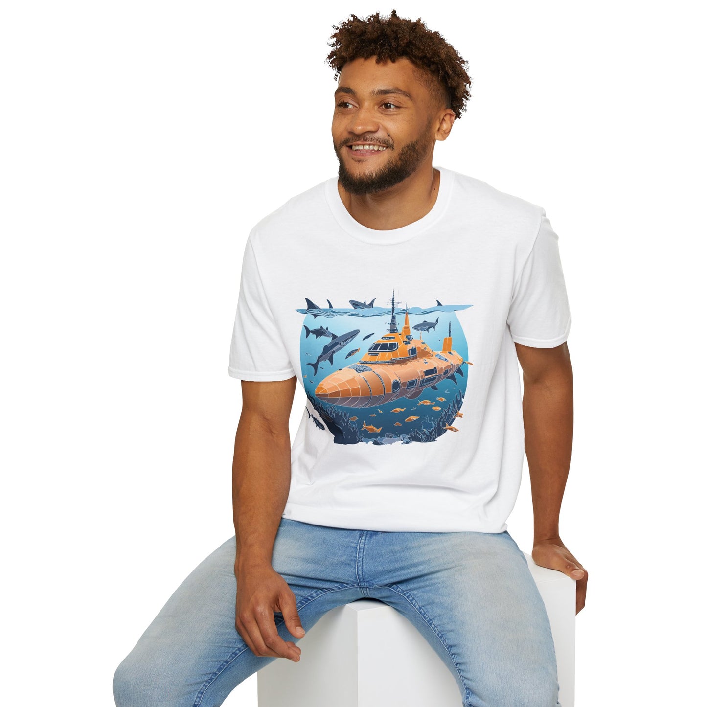 Ocean Tee Shirt, Ocean Shirt, Shirt with Ocean, U boat Tees, Shirt with U-Boat