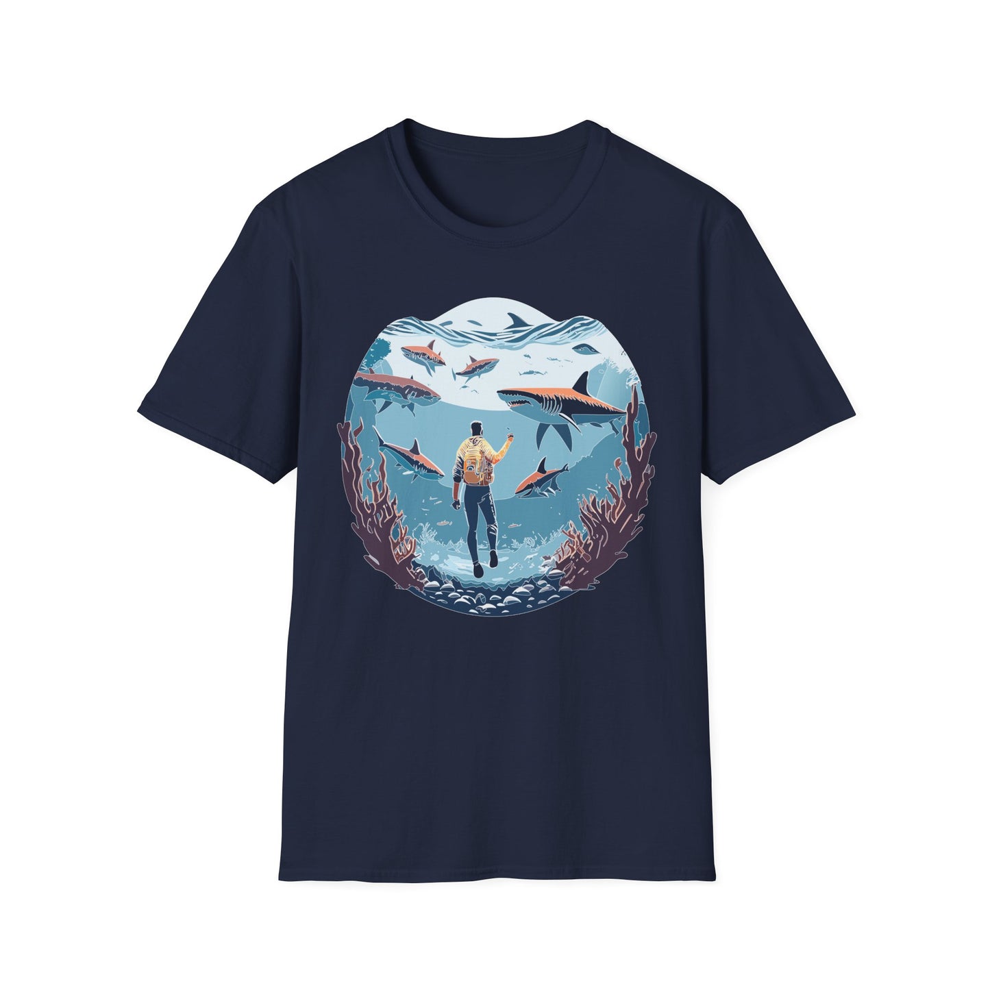 Ocean Tee Shirt, Ocean Shirt, Shirt with Ocean, U boat Tees, Shirt with U-Boat