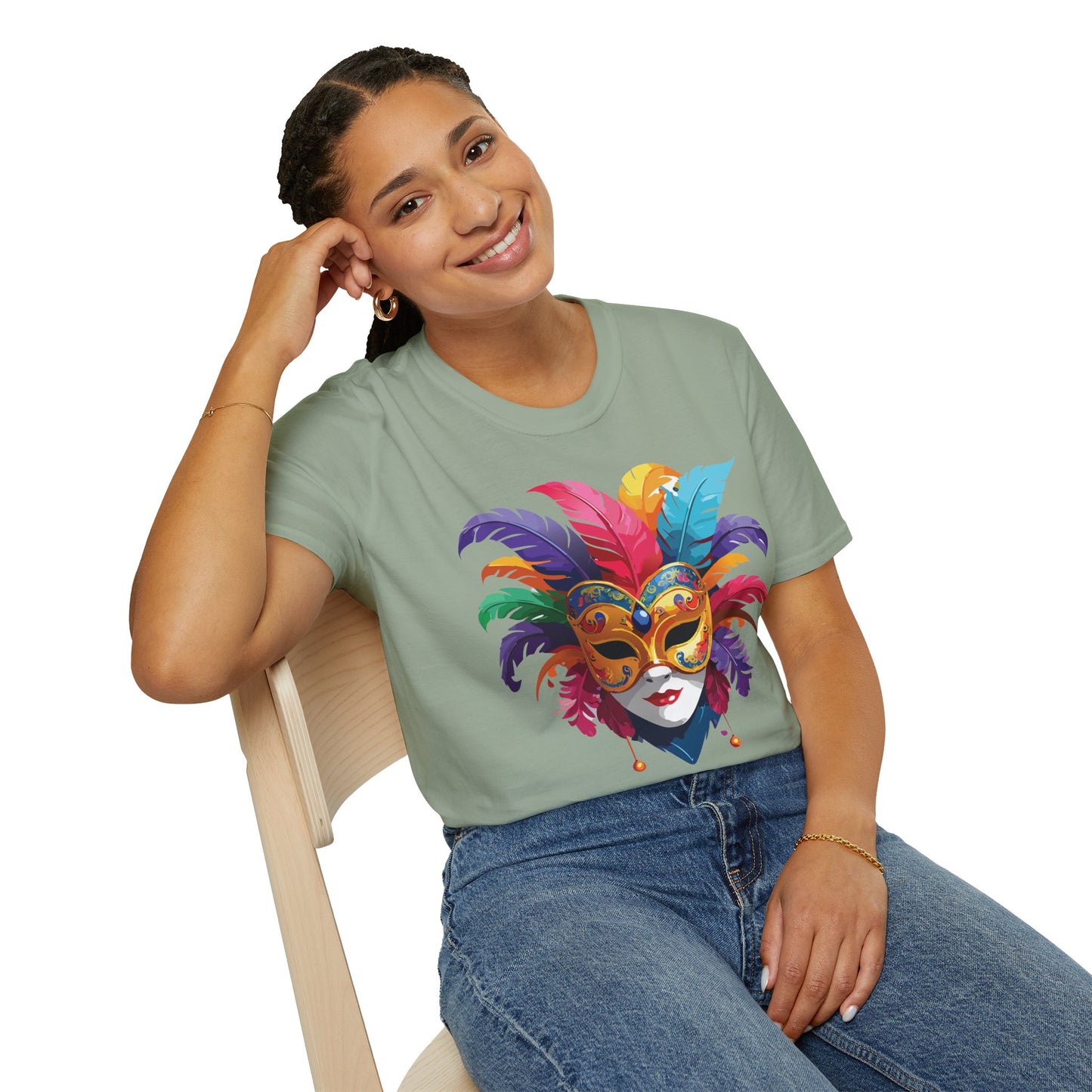Mask Tee Shirt, Mask Shirt, Shirt with Mask, Masquerade Tees