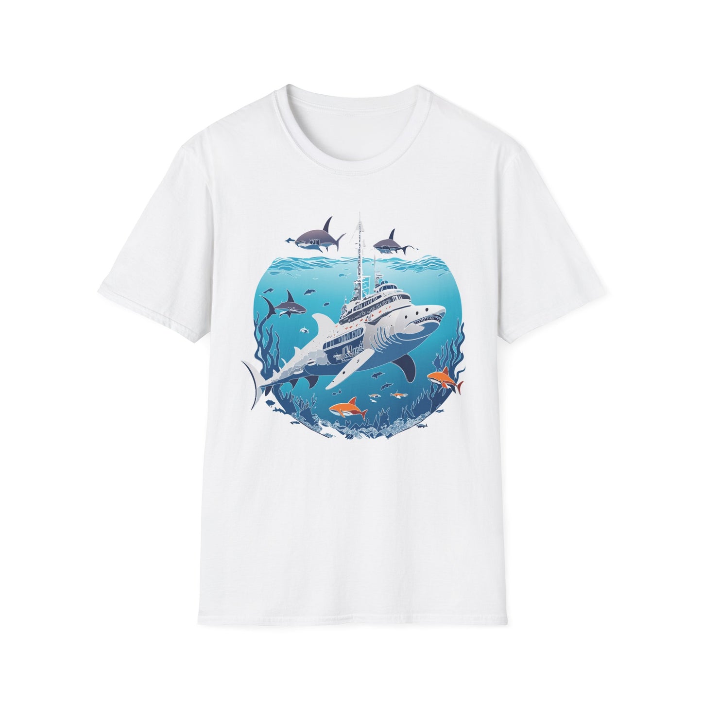 Ocean Tee Shirt, Ocean Shirt, Shirt with Ocean, U boat Tees, Shirt with U-Boat