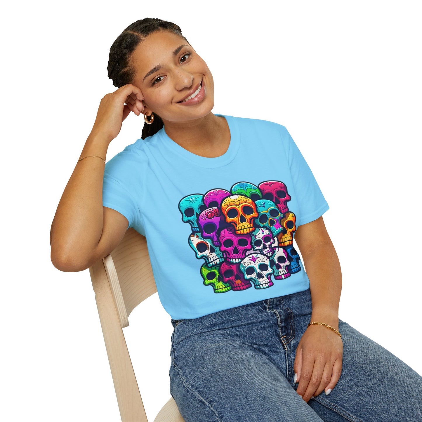 Skull Tee Shirt, Skeleton Shirt, Shirt with Skull, Shirt with Skeleton