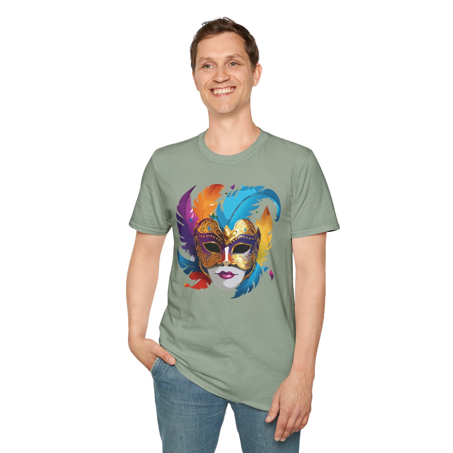 Mask Tee Shirt, Mask Shirt, Shirt with Mask, Masquerade Tees
