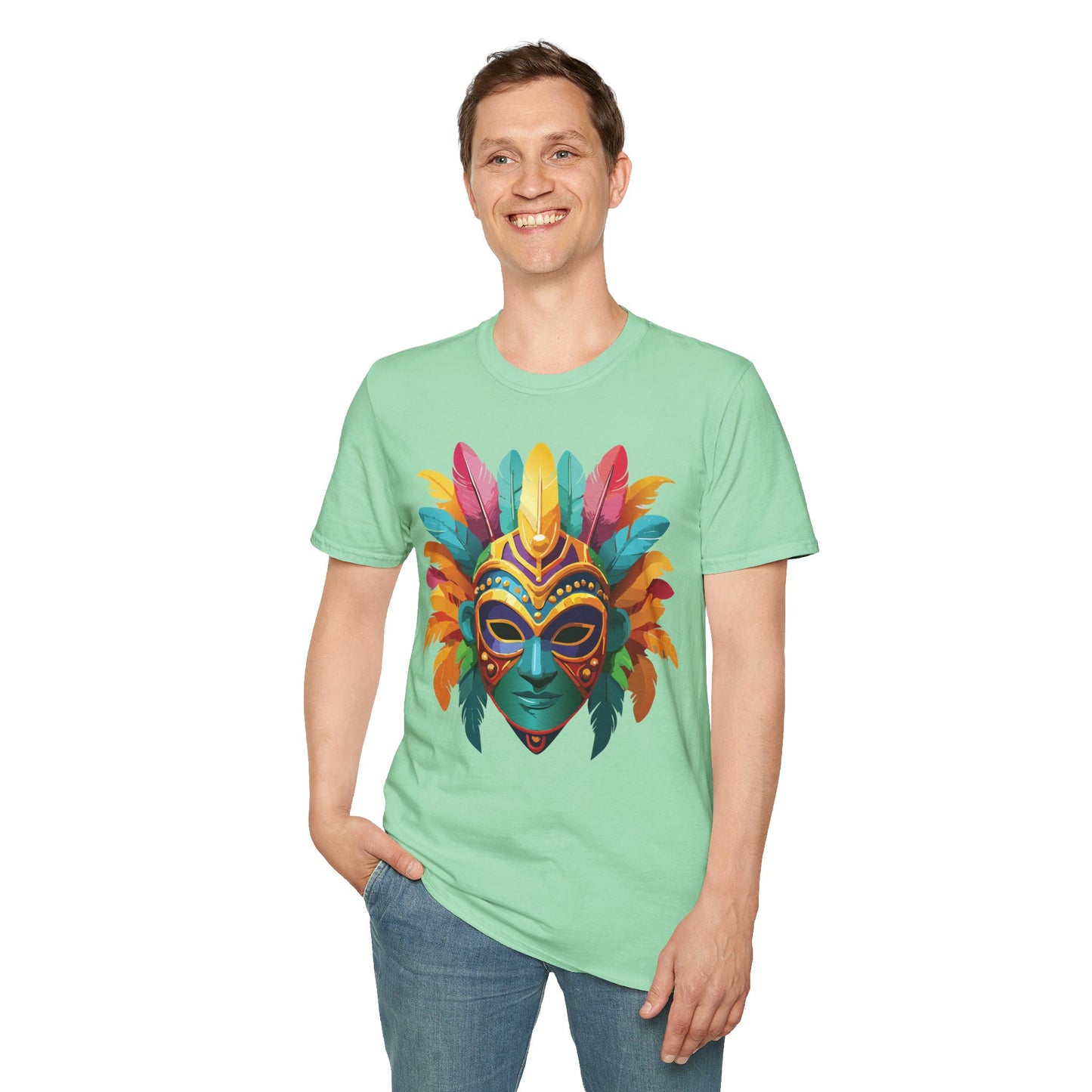 Mask Tee Shirt, Mask Shirt, Shirt with Mask, Masquerade Tees