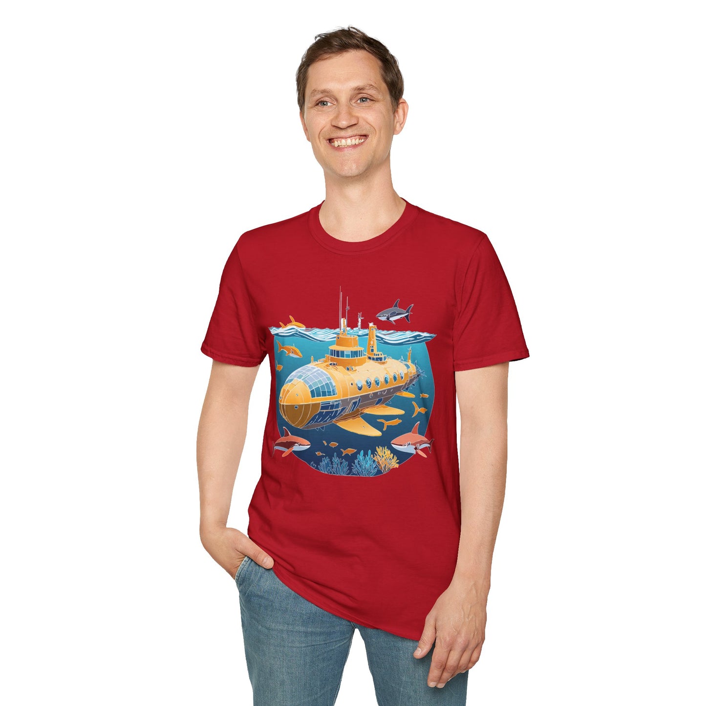 Ocean Tee Shirt, Ocean Shirt, Shirt with Ocean, U boat Tees, Shirt with U-Boat