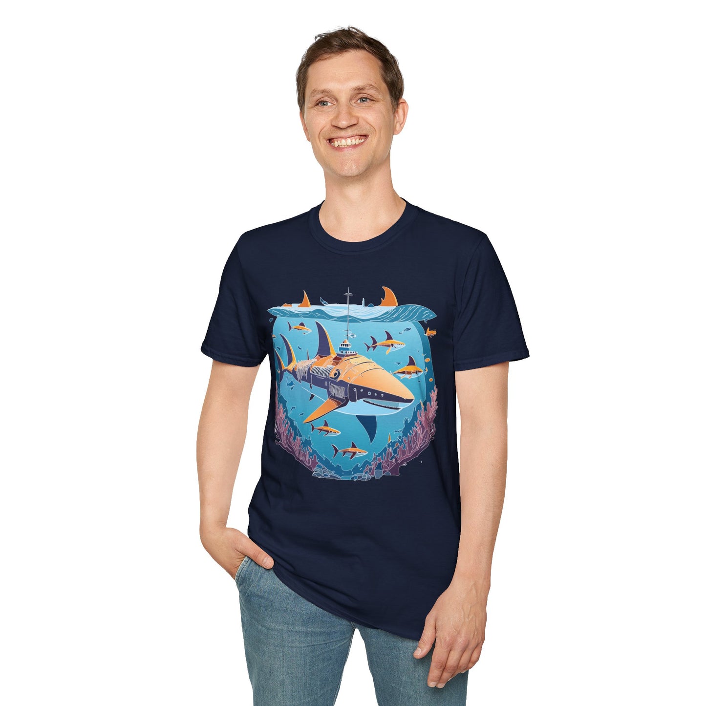 Ocean Tee Shirt, Ocean Shirt, Shirt with Ocean, U boat Tees, Shirt with U-Boat
