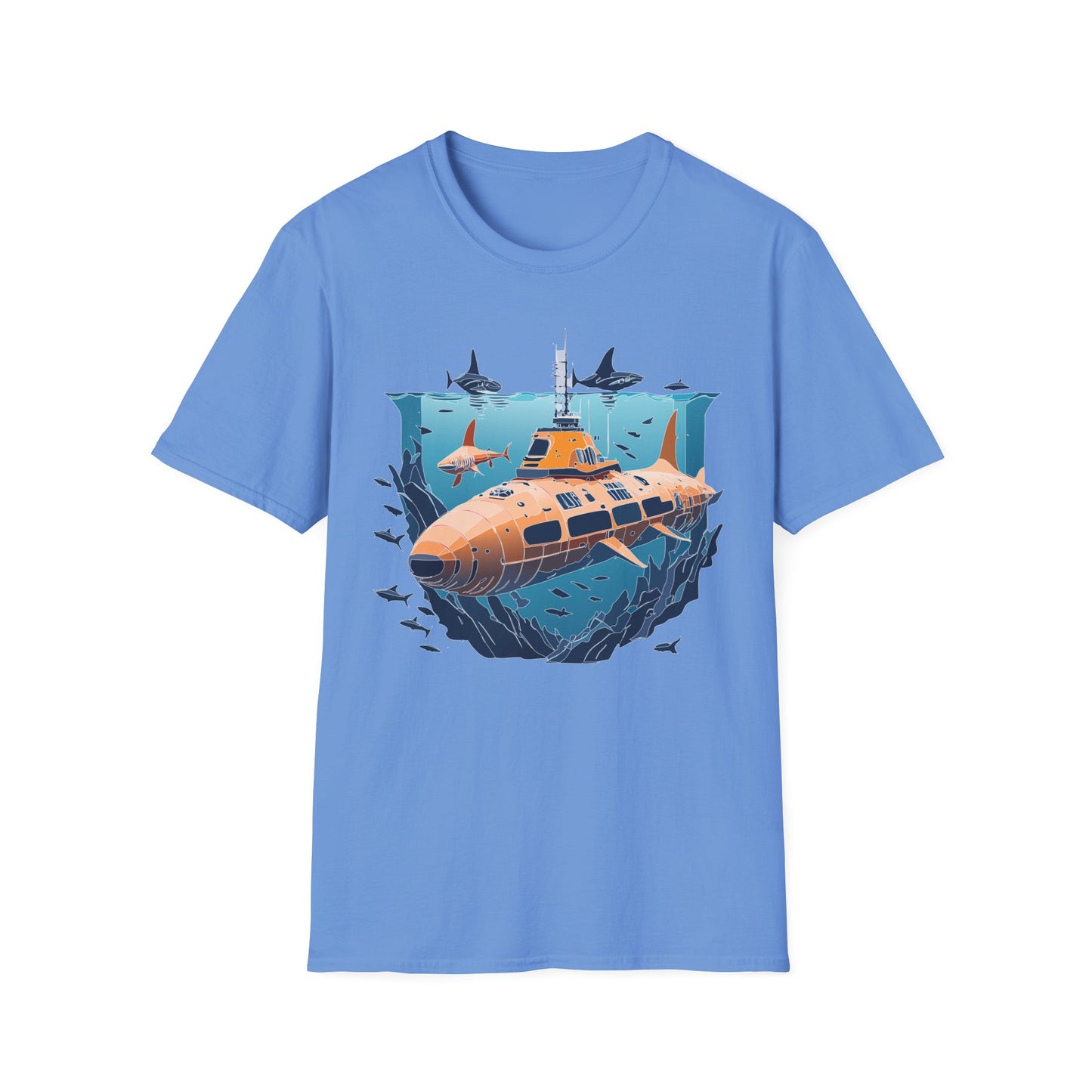 Ocean Tee Shirt, Ocean Shirt, Shirt with Ocean, U boat Tees, Shirt with U-Boat