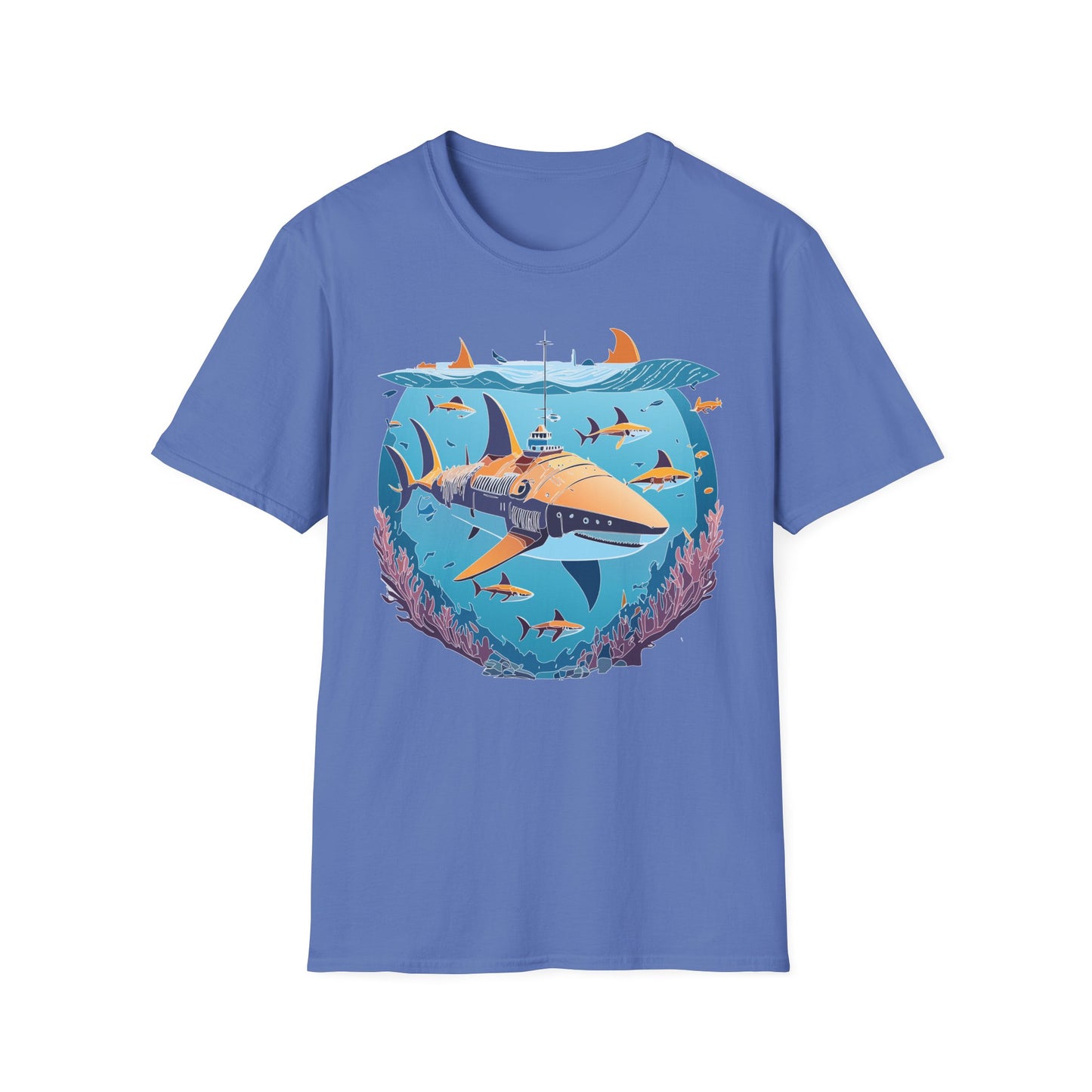 Ocean Tee Shirt, Ocean Shirt, Shirt with Ocean, U boat Tees, Shirt with U-Boat