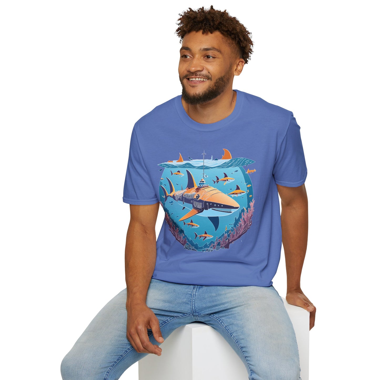 Ocean Tee Shirt, Ocean Shirt, Shirt with Ocean, U boat Tees, Shirt with U-Boat
