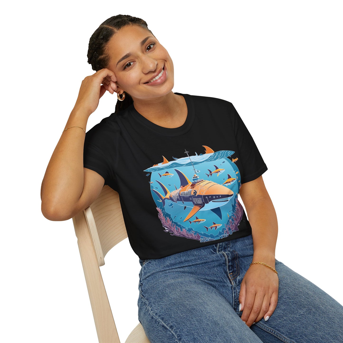 Ocean Tee Shirt, Ocean Shirt, Shirt with Ocean, U boat Tees, Shirt with U-Boat