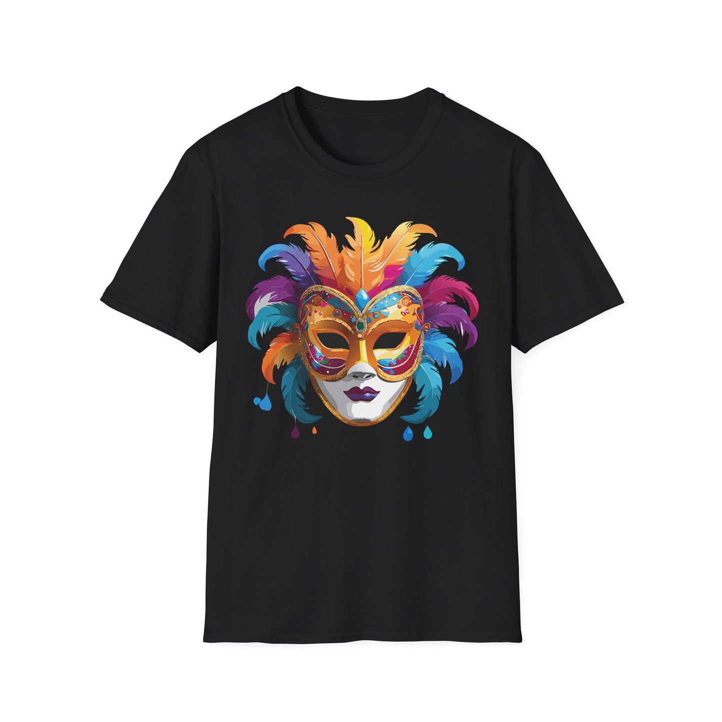Mask Tee Shirt, Mask Shirt, Shirt with Mask, Masquerade Tees