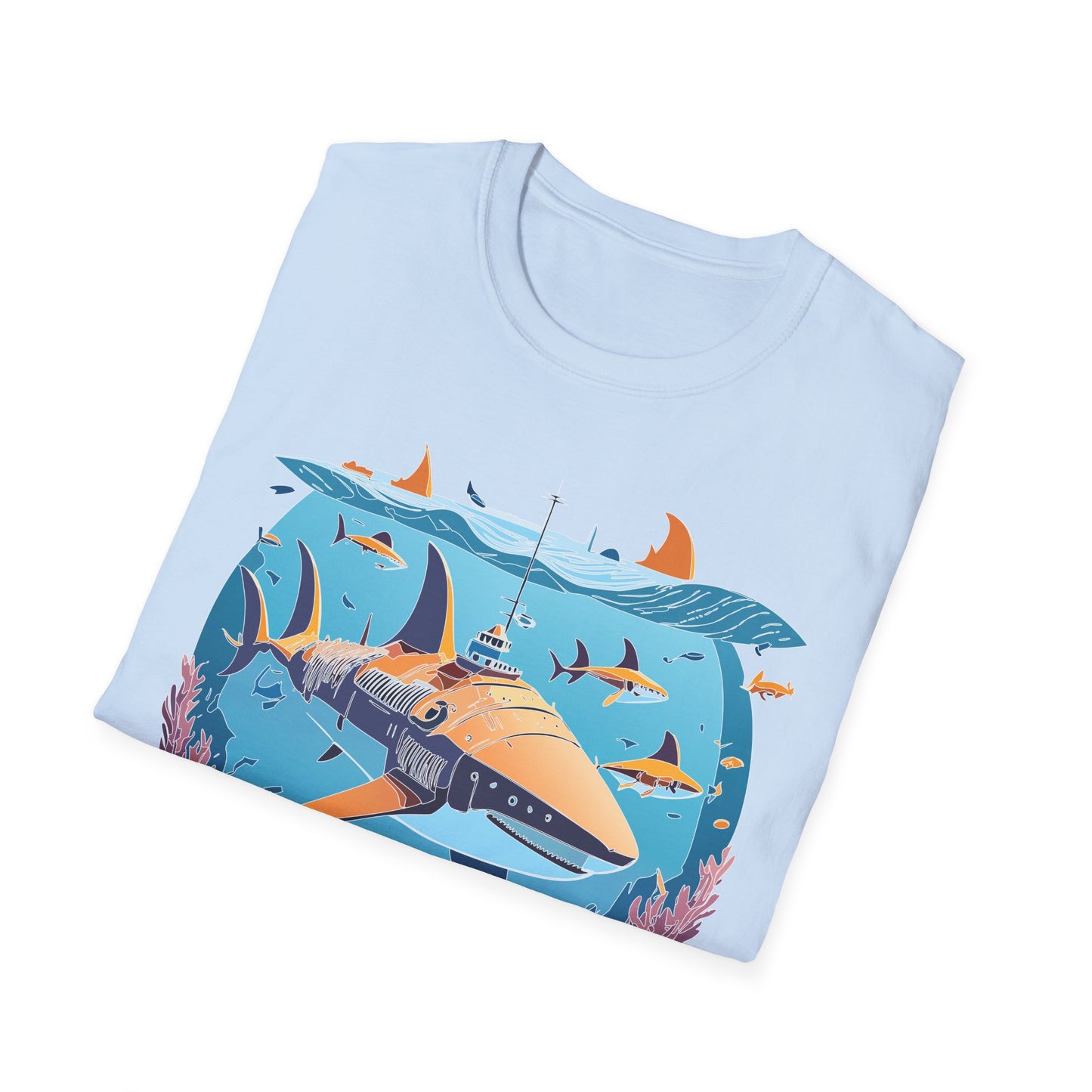 Ocean Tee Shirt, Ocean Shirt, Shirt with Ocean, U boat Tees, Shirt with U-Boat