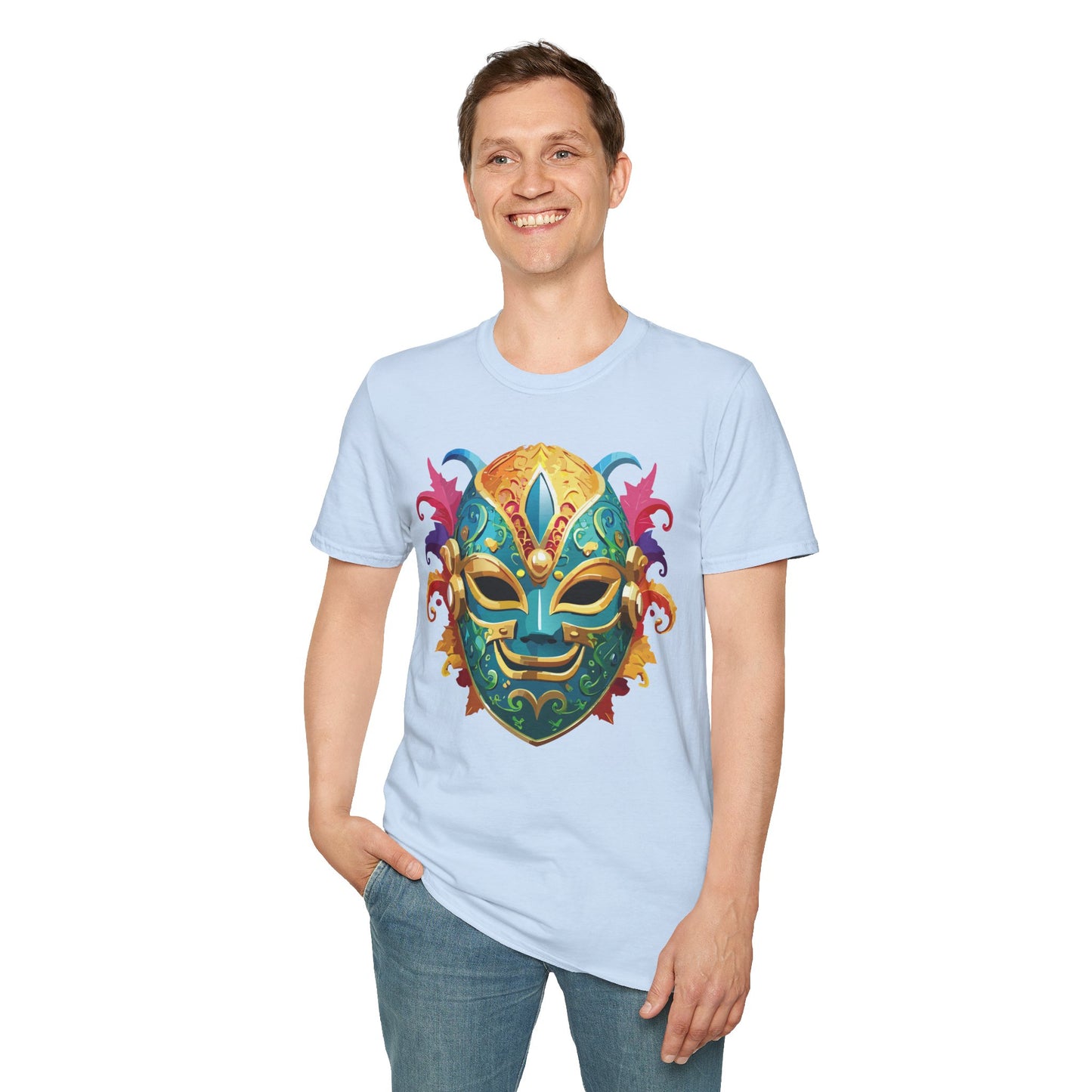 Mask Tee Shirt, Mask Shirt, Shirt with Mask, Masquerade Tees