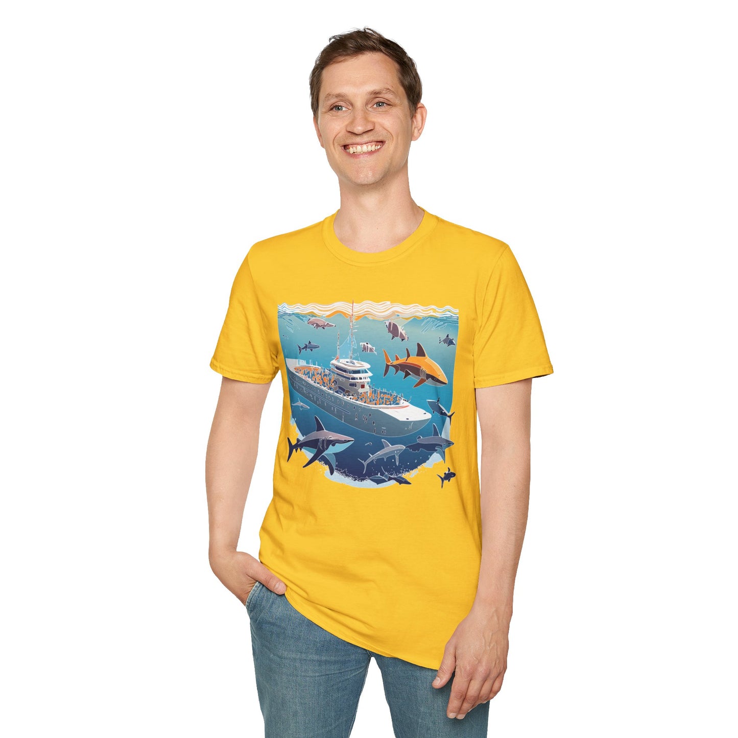 Ocean Tee Shirt, Ocean Shirt, Shirt with Ocean, U boat Tees, Shirt with U-Boat