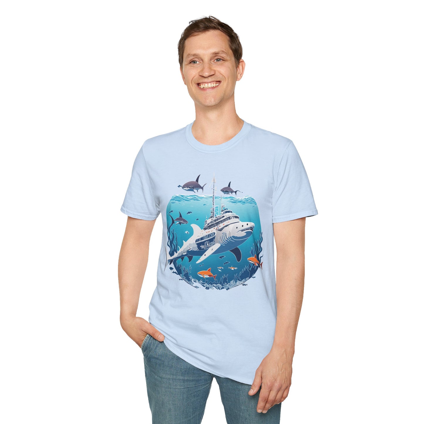 Ocean Tee Shirt, Ocean Shirt, Shirt with Ocean, U boat Tees, Shirt with U-Boat
